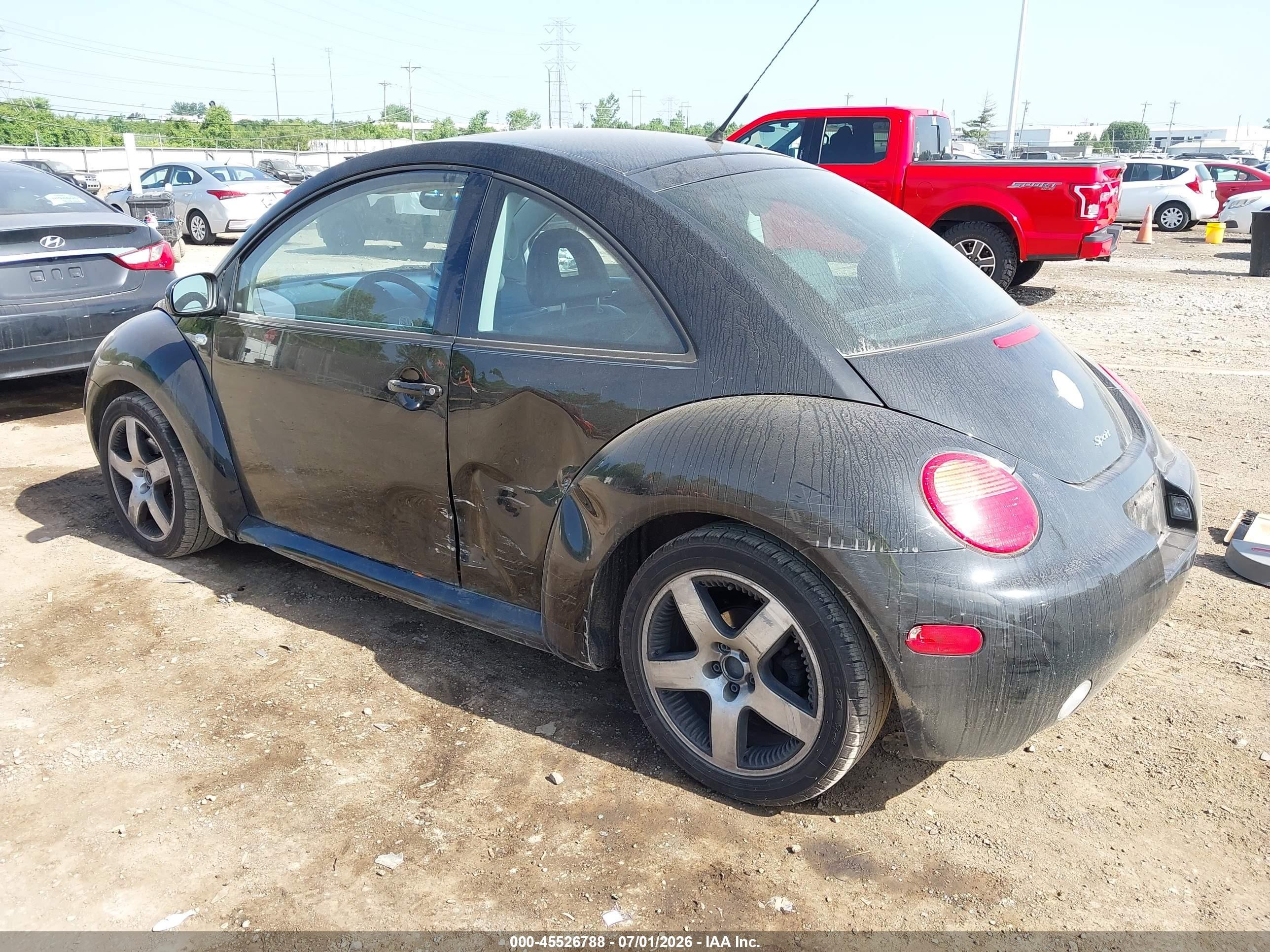 2002 Volkswagen New Beetle Sport Black vin: 3VWED21C62M445757