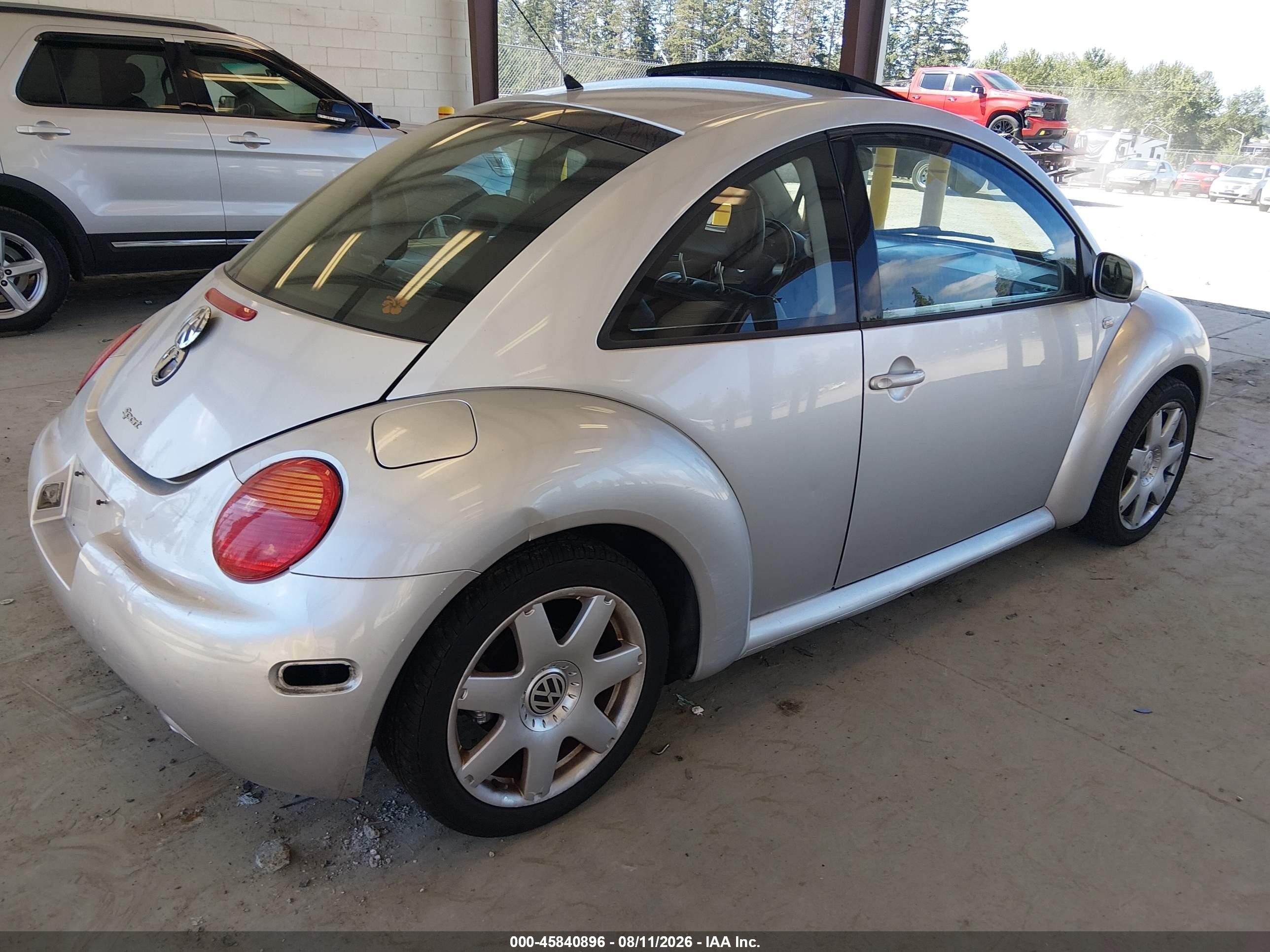 2001 Volkswagen New Beetle Sport Edition Silver vin: 3VWED21C91M476595