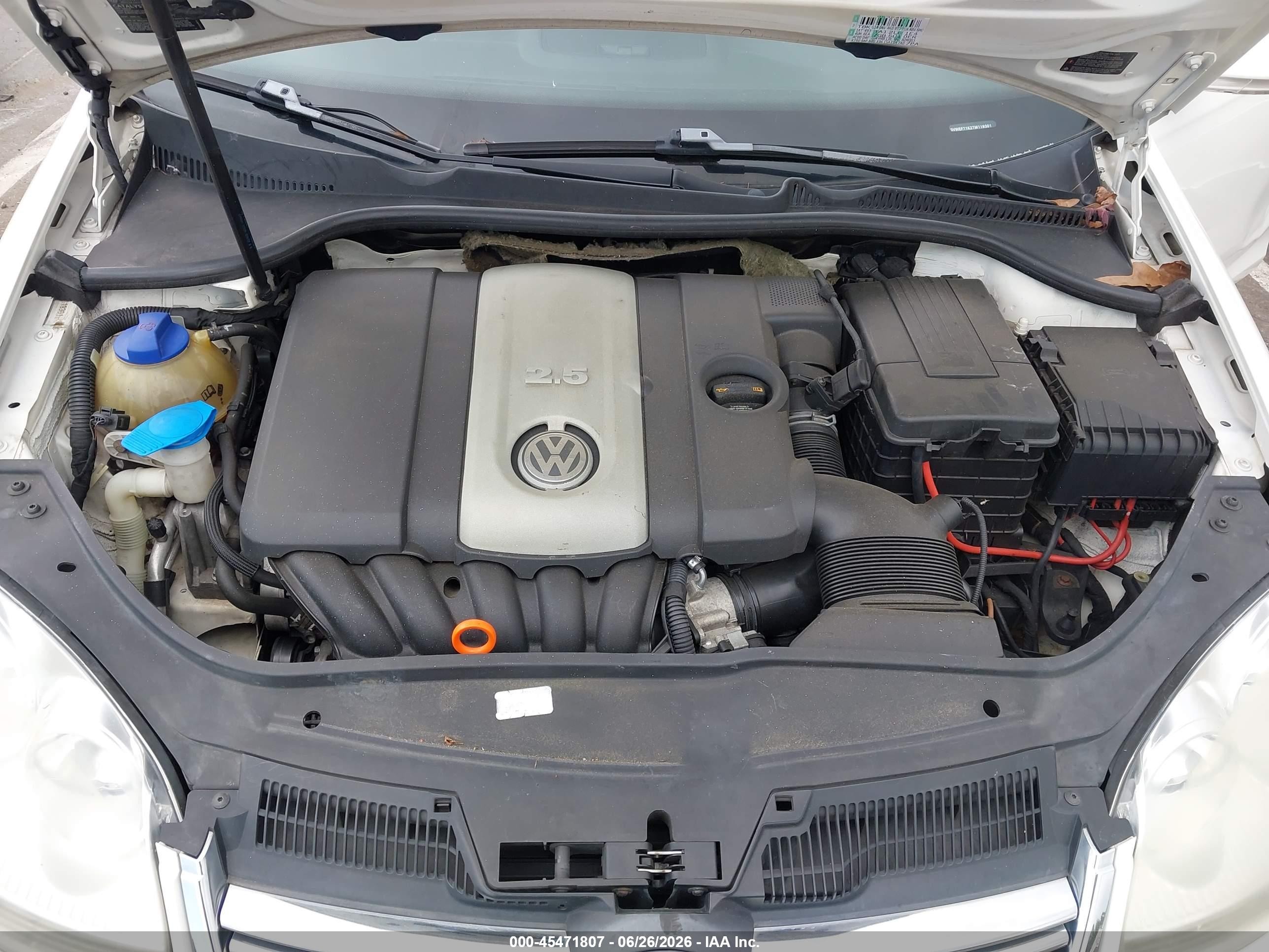 2007 Volkswagen Jetta Wolfsburg Edition Белый vin: 3VWEF71K27M119301