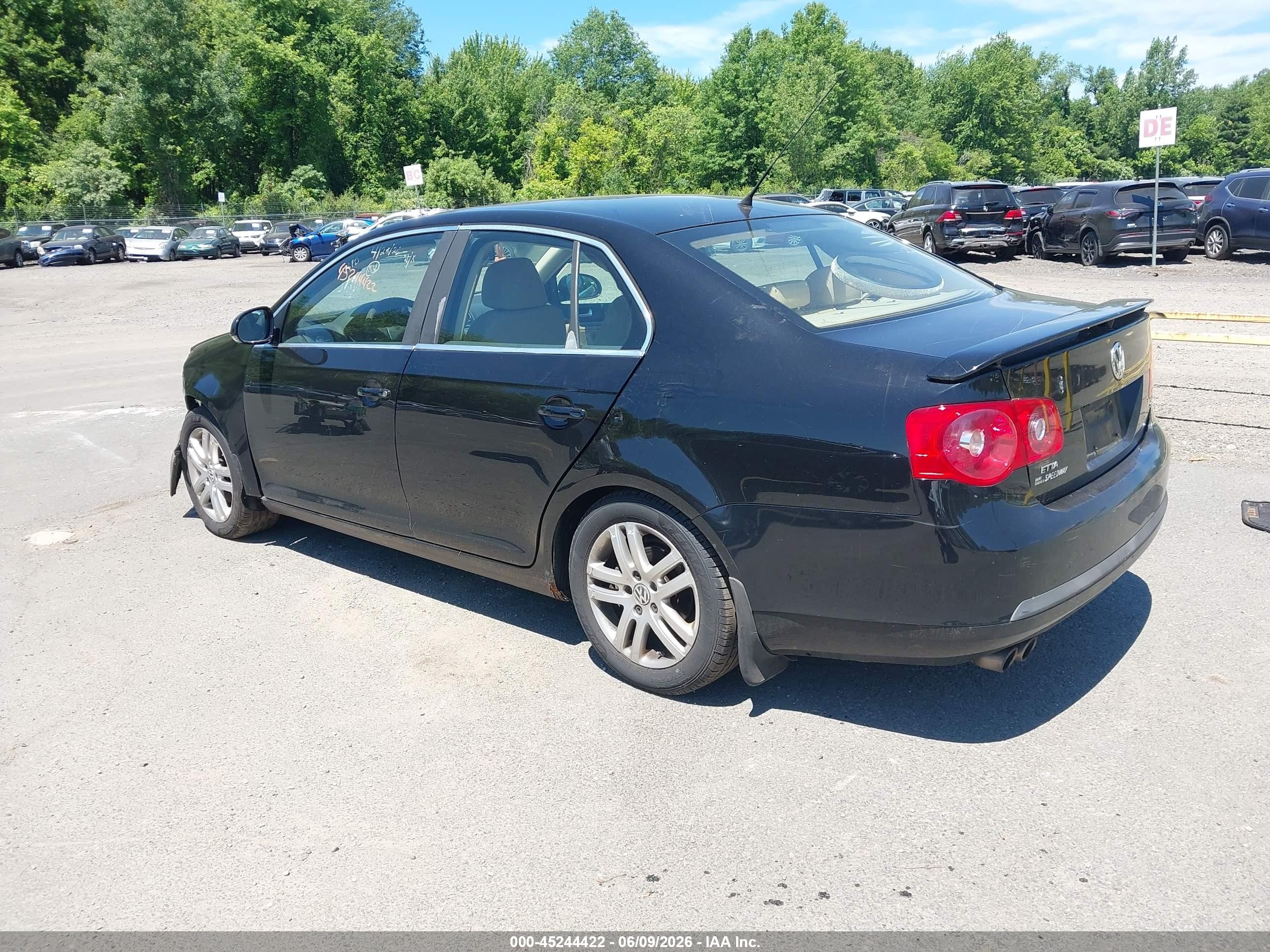 2007 Volkswagen Jetta Wolfsburg Edition Black vin: 3VWEF71K77M076798