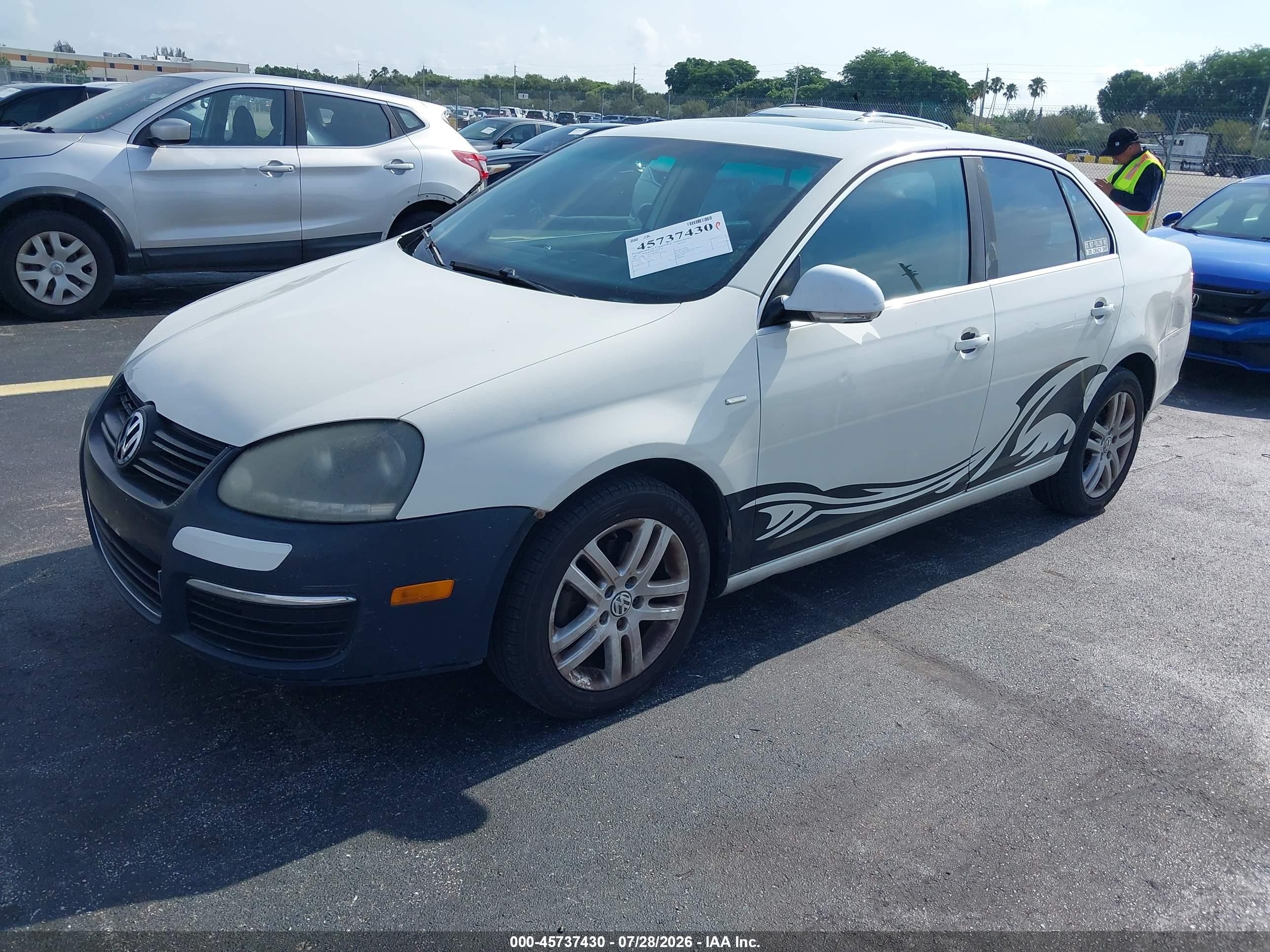 2007 Volkswagen Jetta Wolfsburg Edition White vin: 3VWEF71KX7M149114