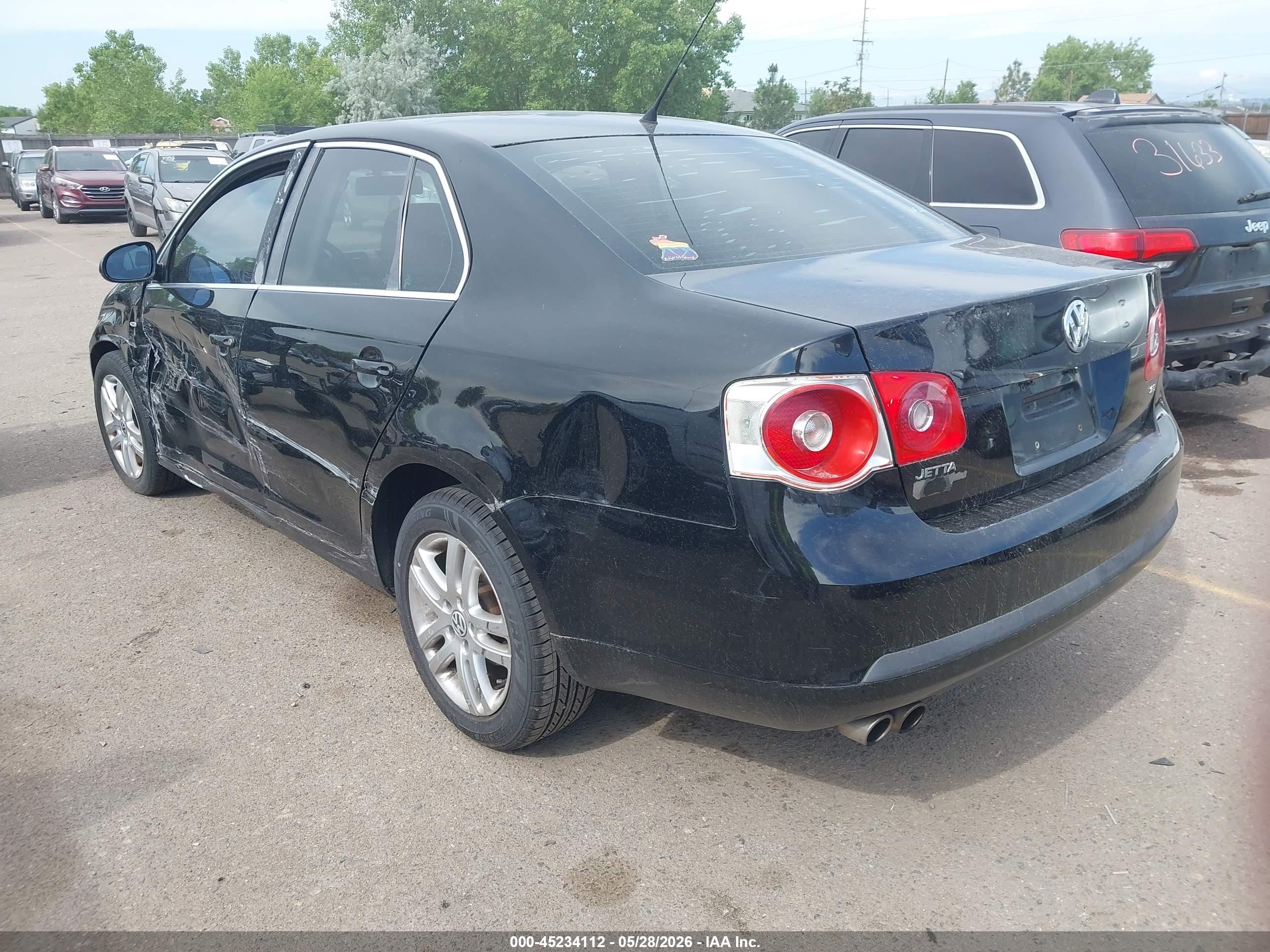 2007 Volkswagen Jetta Wolfsburg Edition Черный vin: 3VWEF81K37M184521