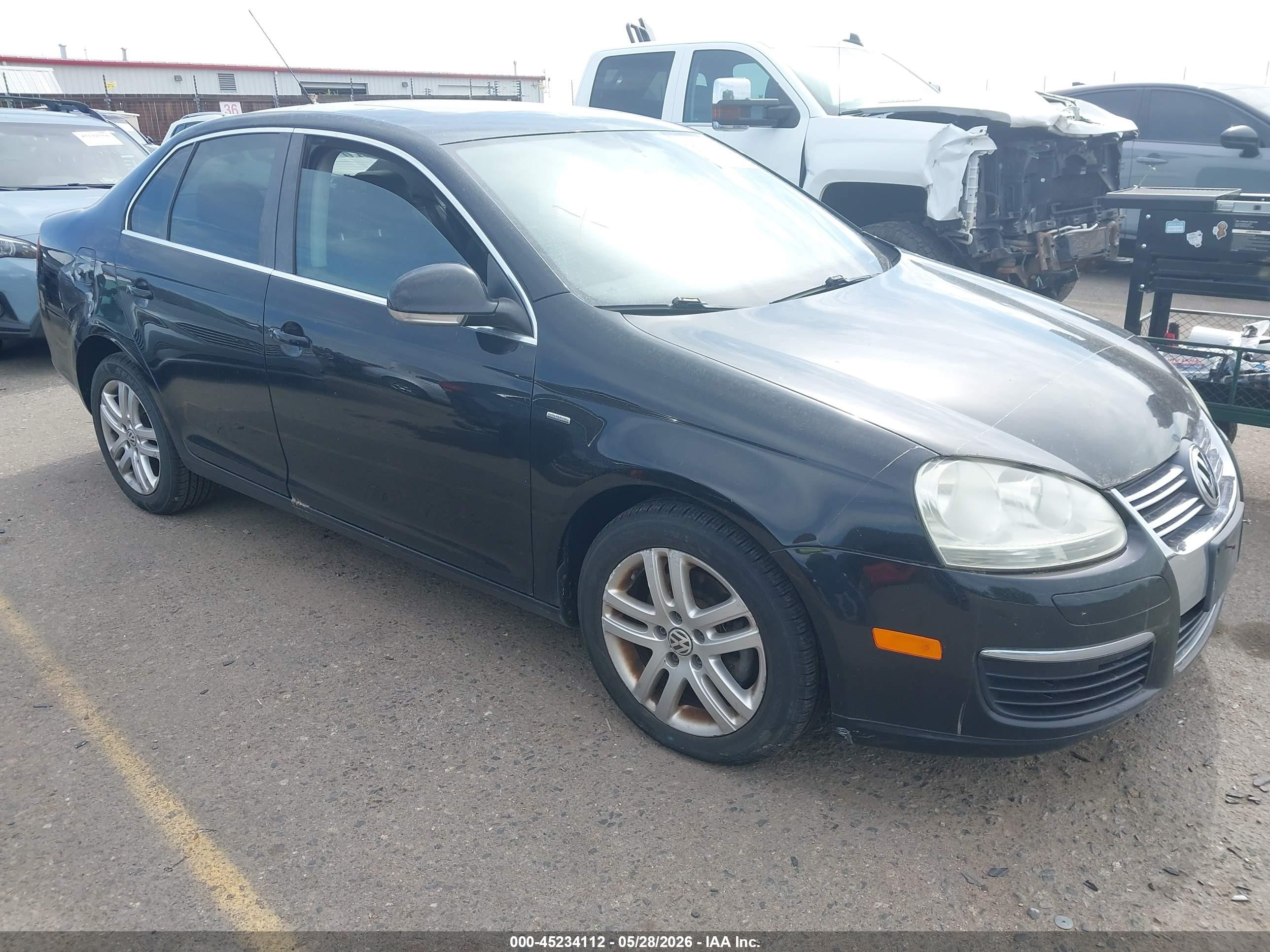 2007 Volkswagen Jetta Wolfsburg Edition Черный vin: 3VWEF81K37M184521