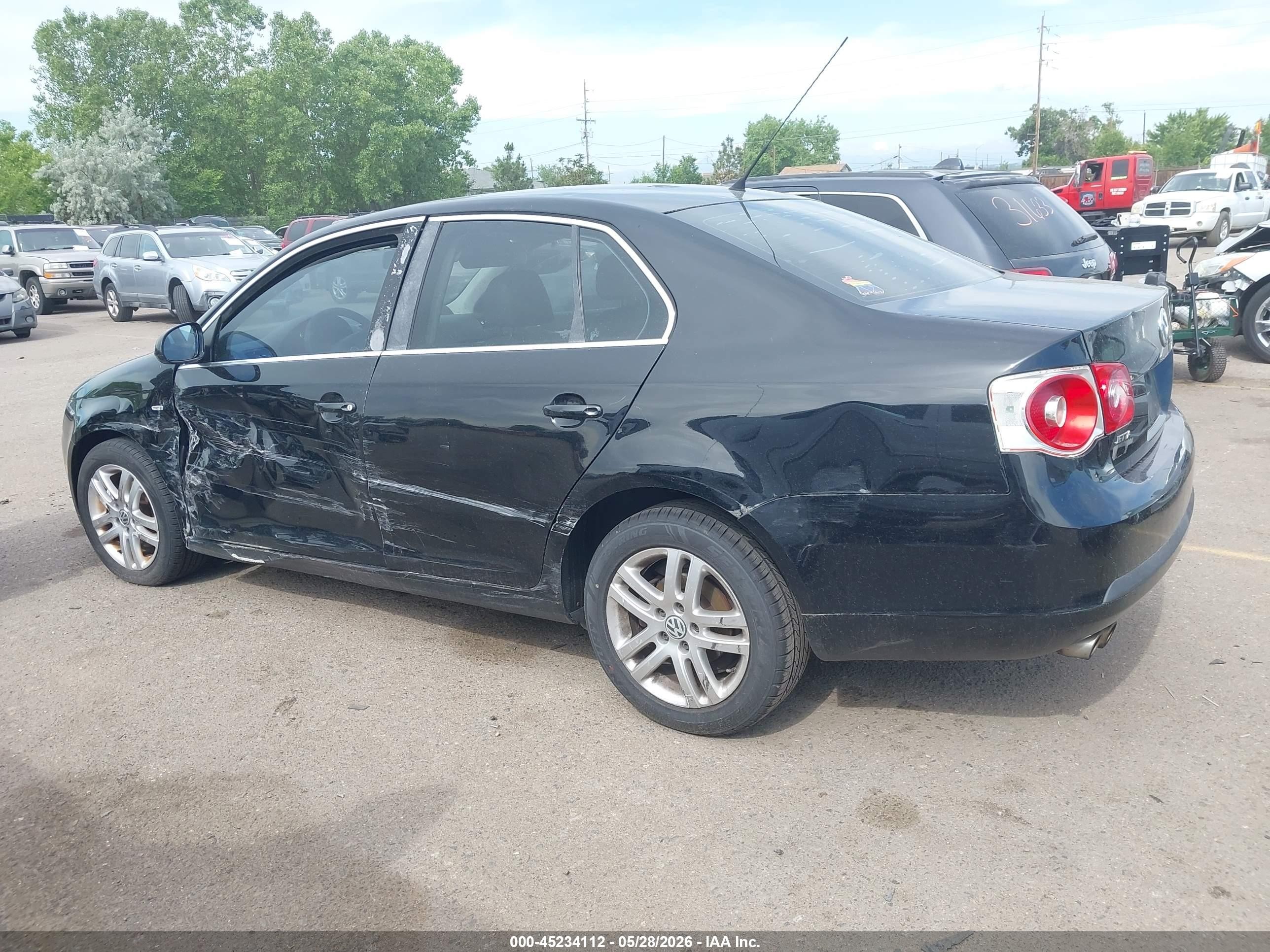 2007 Volkswagen Jetta Wolfsburg Edition Черный vin: 3VWEF81K37M184521