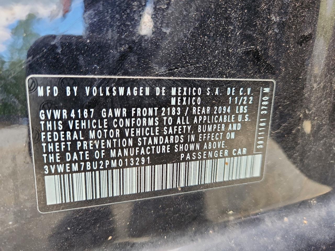 2023 Volkswagen Jetta Se Черный vin: 3VWEM7BU2PM013291