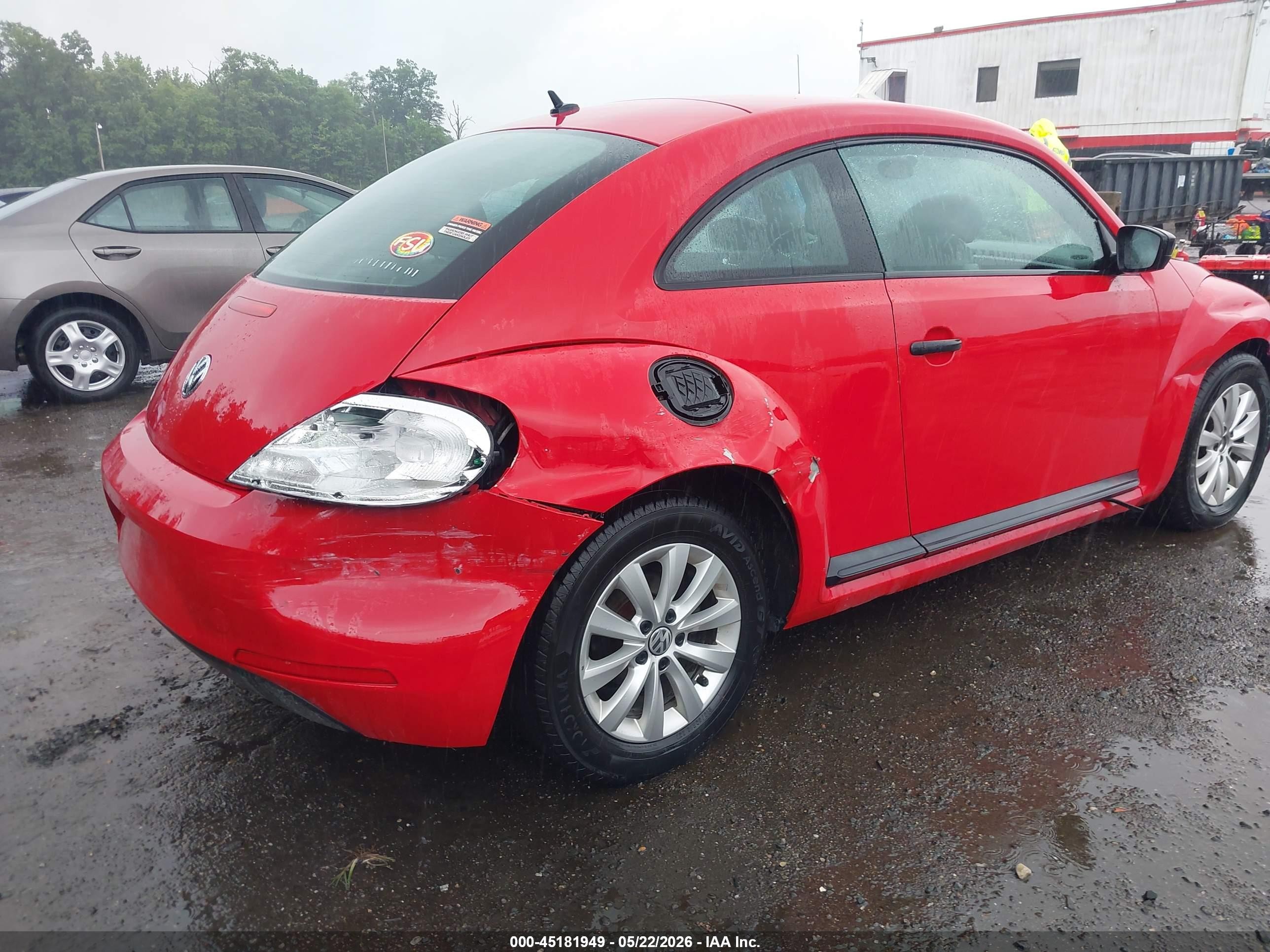 2015 Volkswagen Beetle 1.8t Fleet Edition Красный vin: 3VWF17AT0FM655187