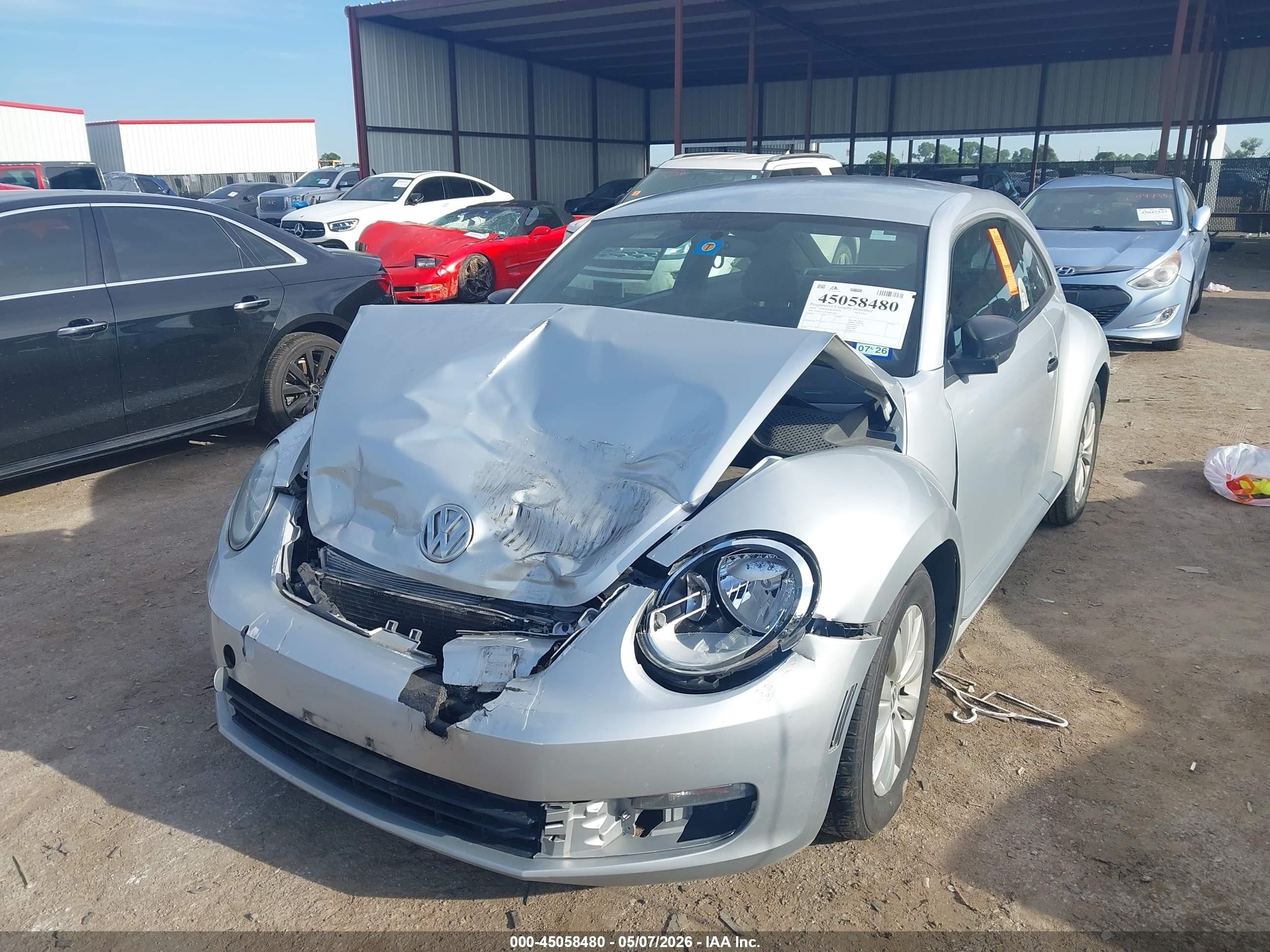 2014 Volkswagen Beetle 1.8t Entry Silver vin: 3VWF17AT1EM633696