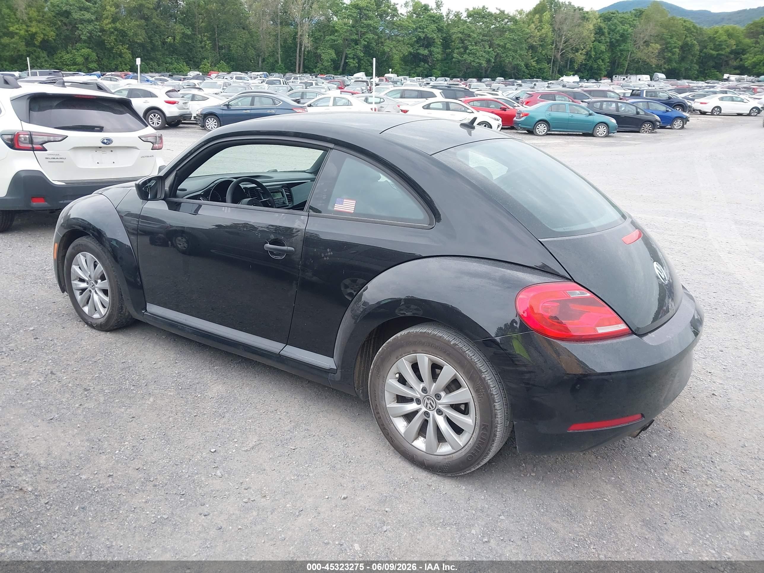 2015 Volkswagen Beetle 1.8t Fleet Edition Black vin: 3VWF17AT1FM602868