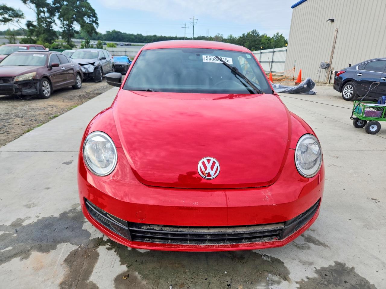2014 Volkswagen Beetle Red vin: 3VWF17AT2EM640267