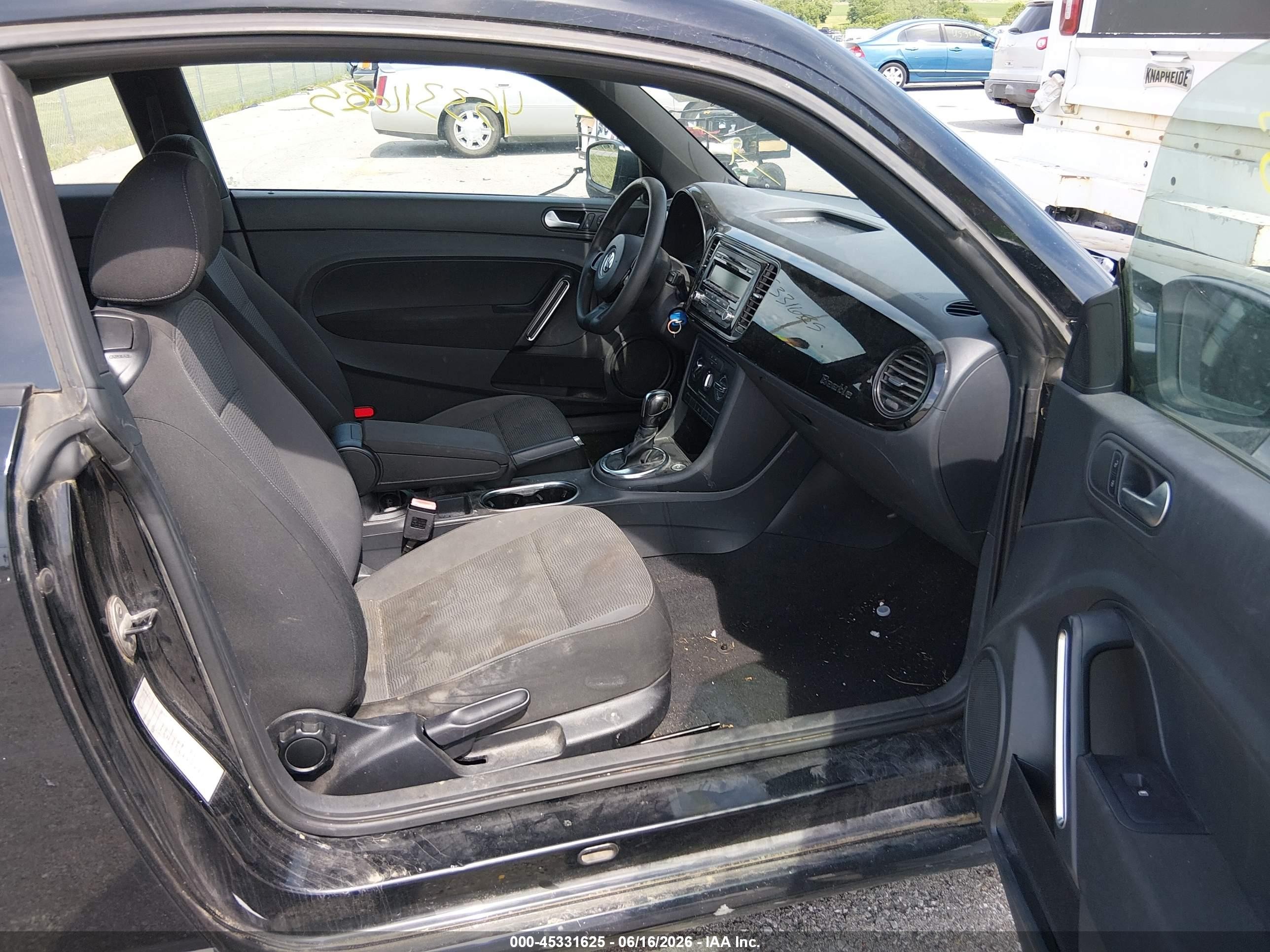 2014 Volkswagen Beetle 1.8t Entry Black vin: 3VWF17AT3EM640097