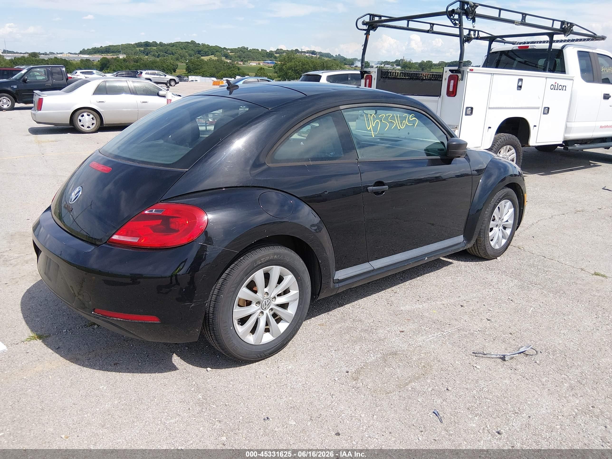 2014 Volkswagen Beetle 1.8t Entry Black vin: 3VWF17AT3EM640097
