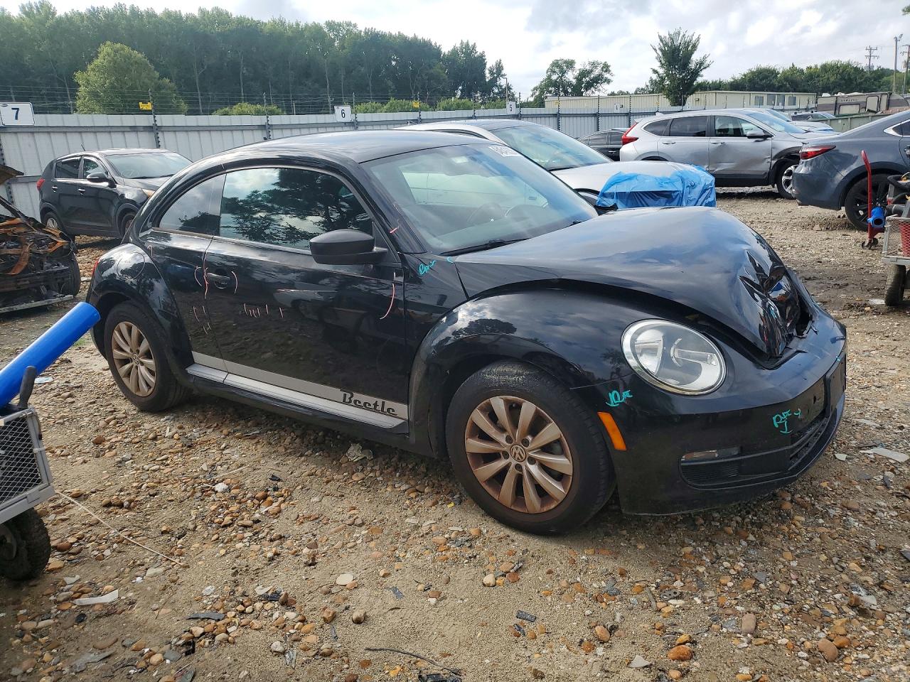 2015 Volkswagen Beetle 1.8t Black vin: 3VWF17AT7FM631842