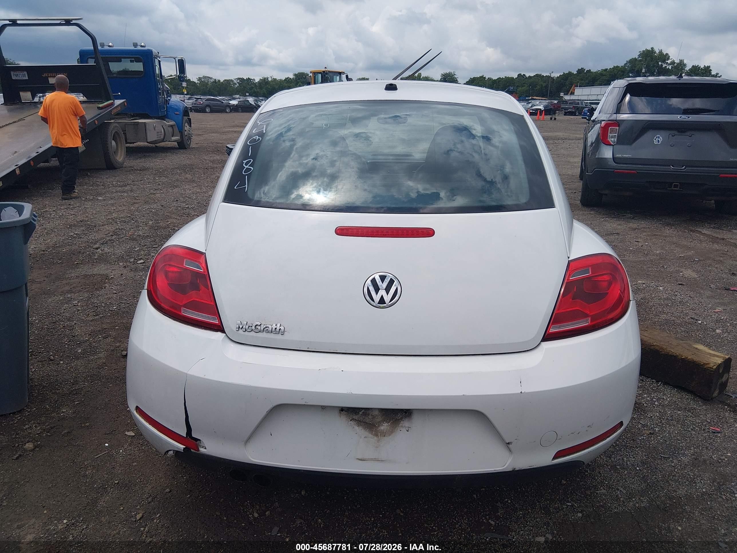 2015 Volkswagen Beetle 1.8t Fleet Edition White vin: 3VWF17AT7FM640184