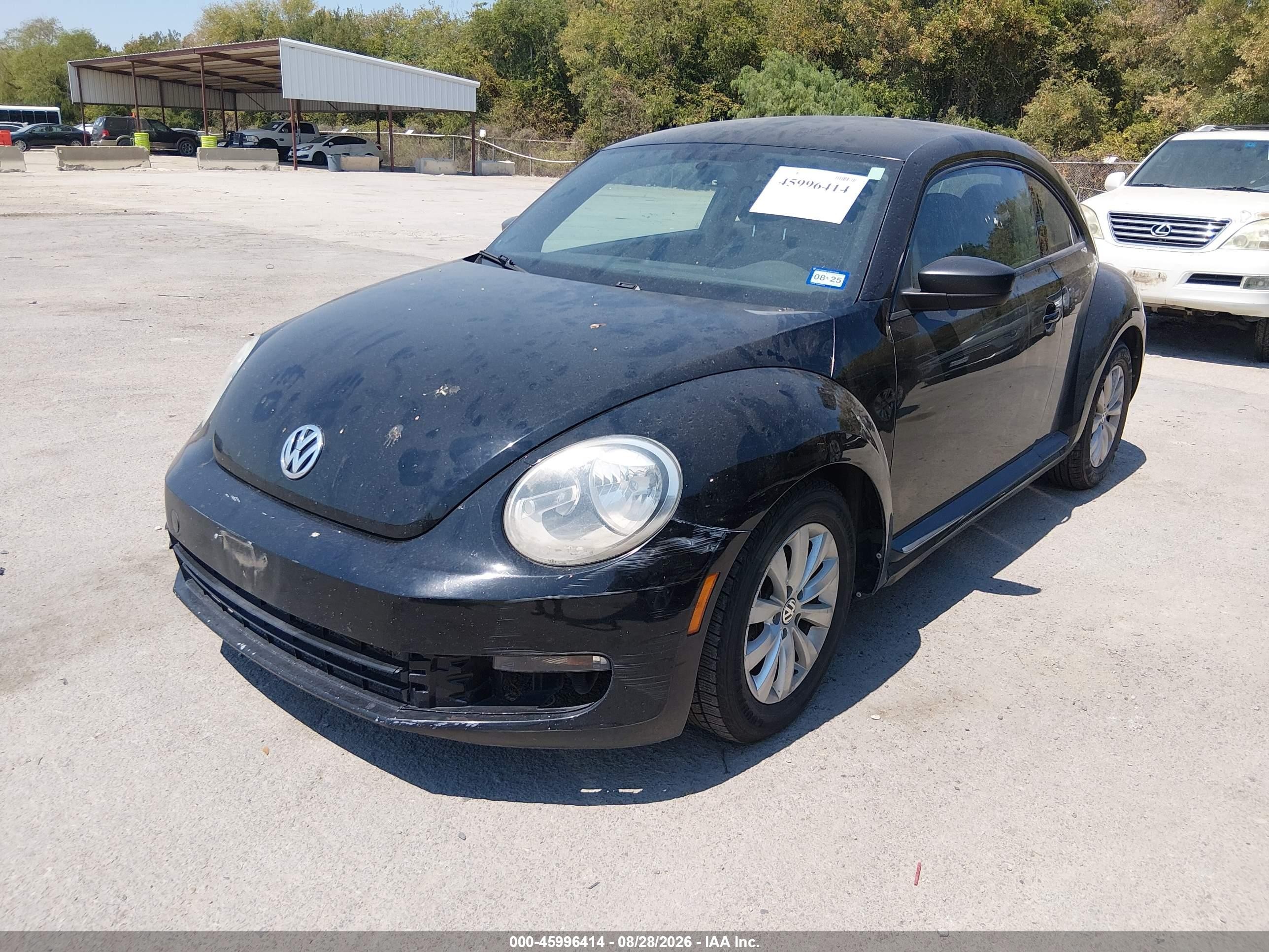 2015 Volkswagen Beetle 1.8t Fleet Edition Black vin: 3VWF17AT7FM644428