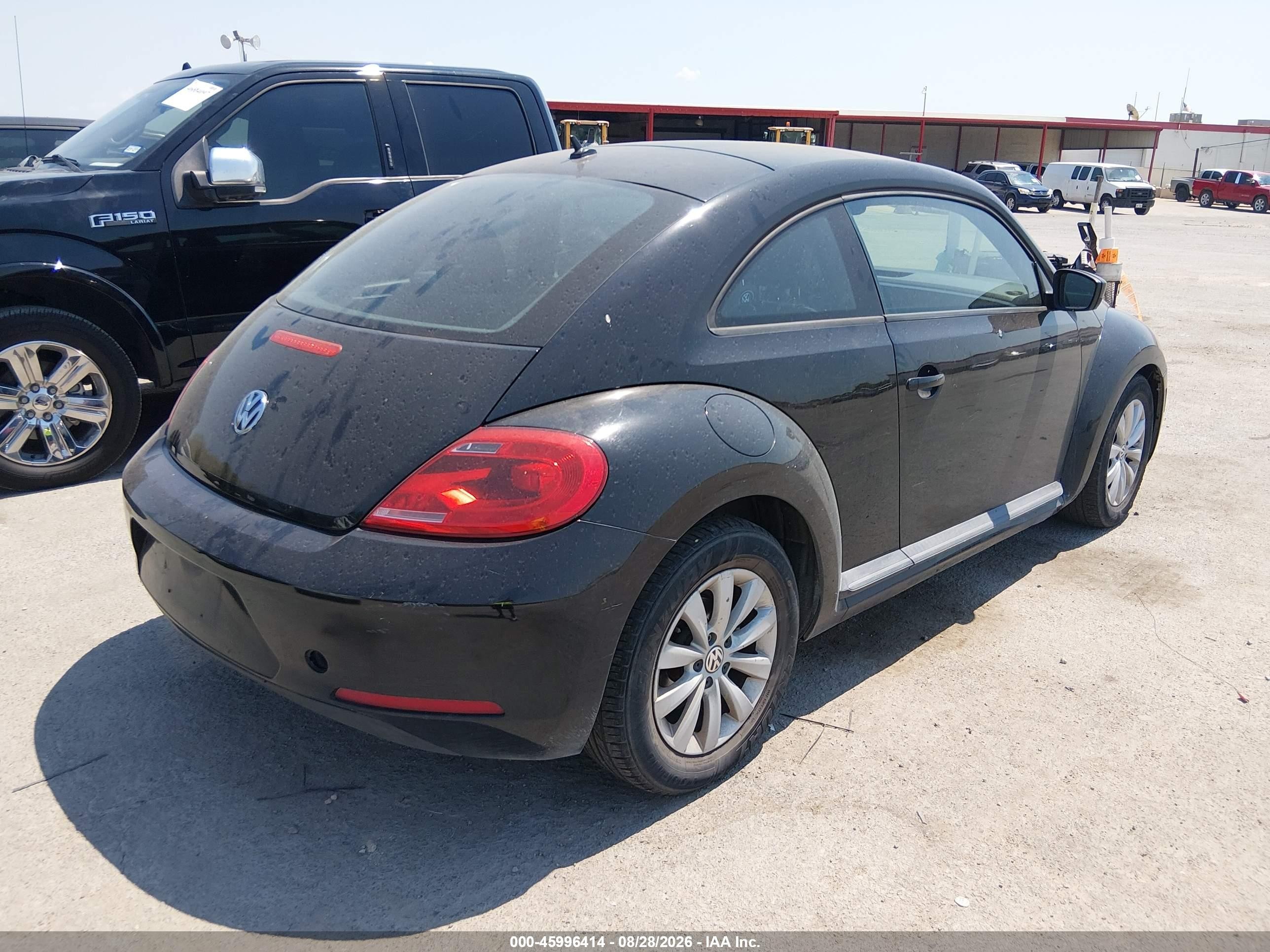 2015 Volkswagen Beetle 1.8t Fleet Edition Black vin: 3VWF17AT7FM644428