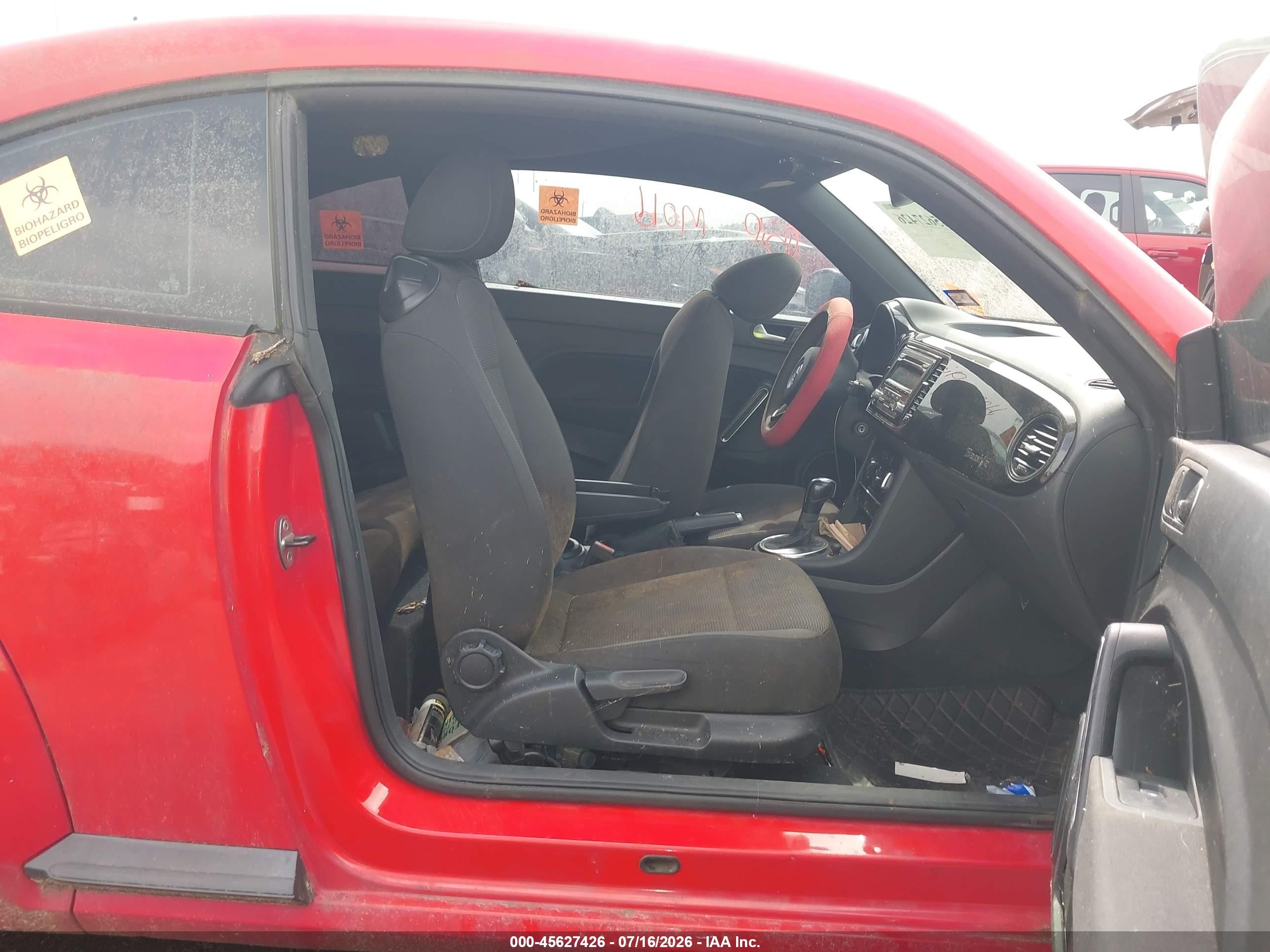 2014 Volkswagen Beetle 1.8t Entry Red vin: 3VWF17AT8EM638054