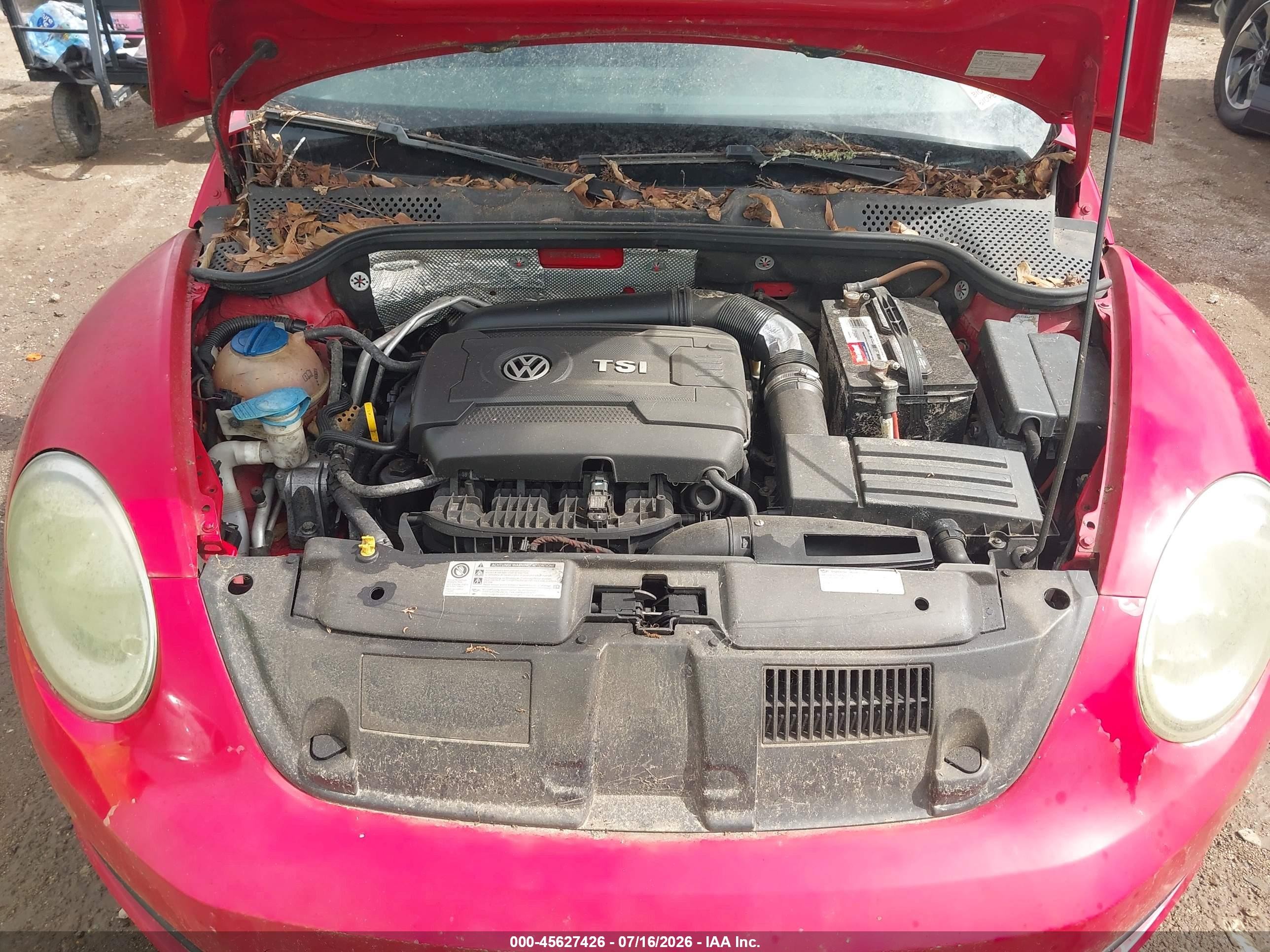 2014 Volkswagen Beetle 1.8t Entry Red vin: 3VWF17AT8EM638054