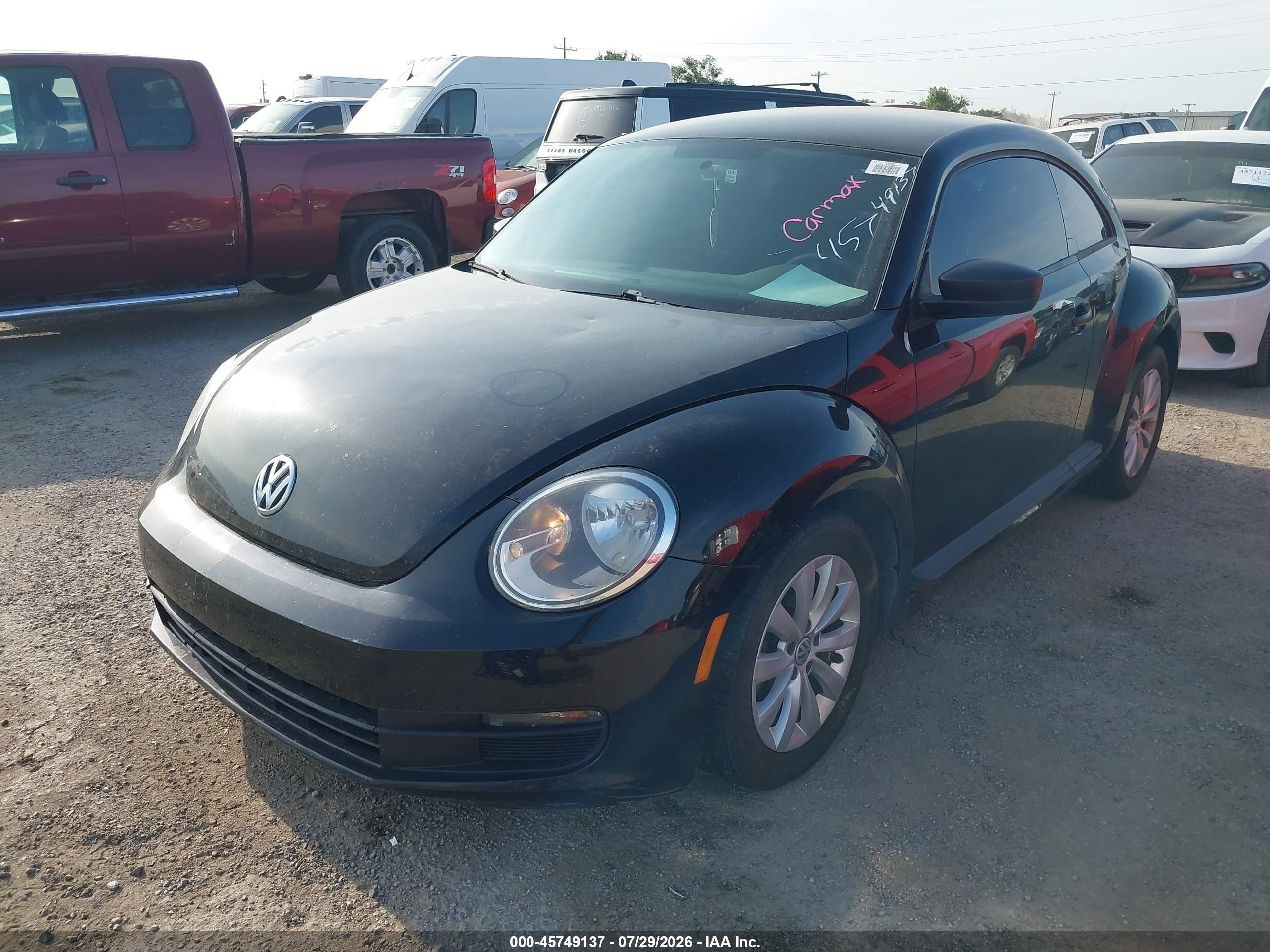 2014 Volkswagen Beetle 1.8t Entry Черный vin: 3VWF17AT9EM641674