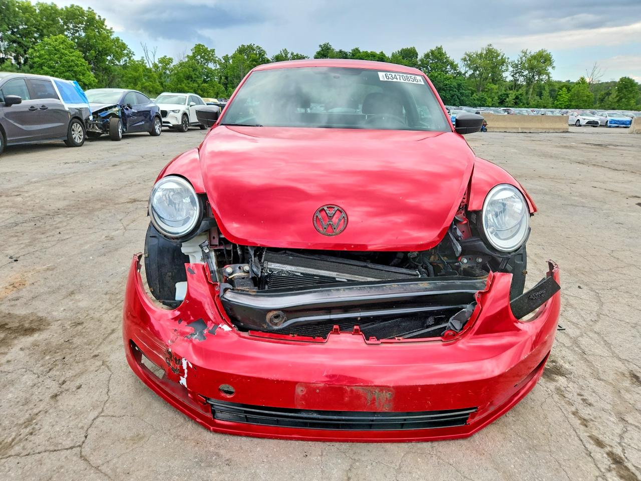2014 Volkswagen Beetle Red vin: 3VWF17AT9EM656496