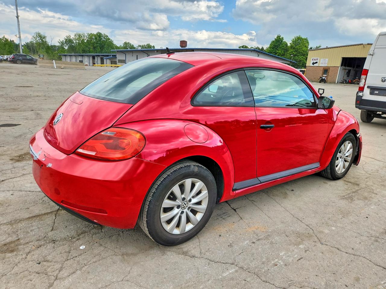2014 Volkswagen Beetle Red vin: 3VWF17AT9EM656496