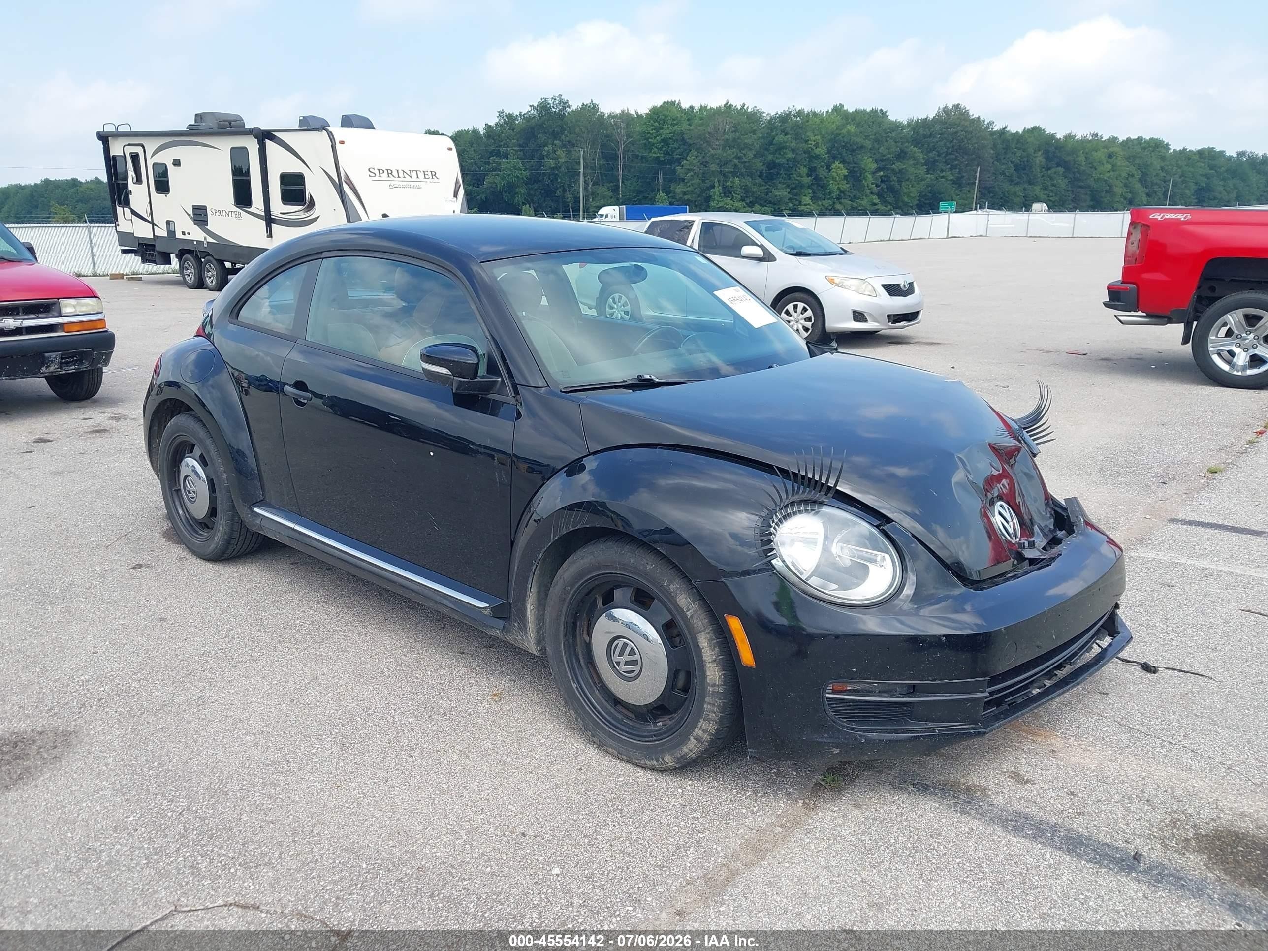 2015 Volkswagen Beetle 1.8t Classic Black vin: 3VWF17AT9FM616534