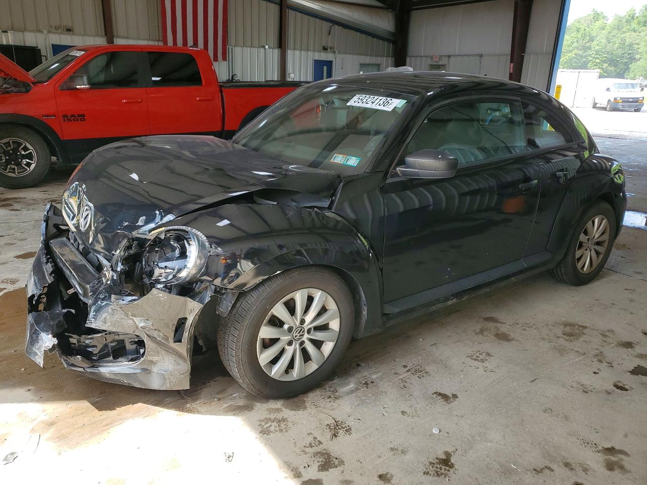 2015 Volkswagen Beetle 1.8t Black vin: 3VWF17AT9FM629445