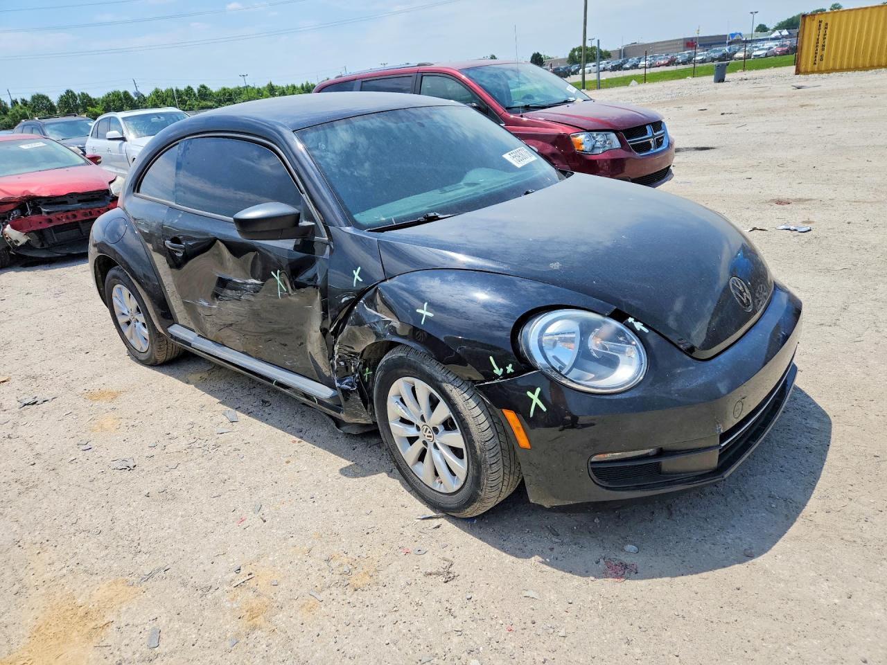 2015 Volkswagen Beetle 1.8t Black vin: 3VWF17AT9FM629526