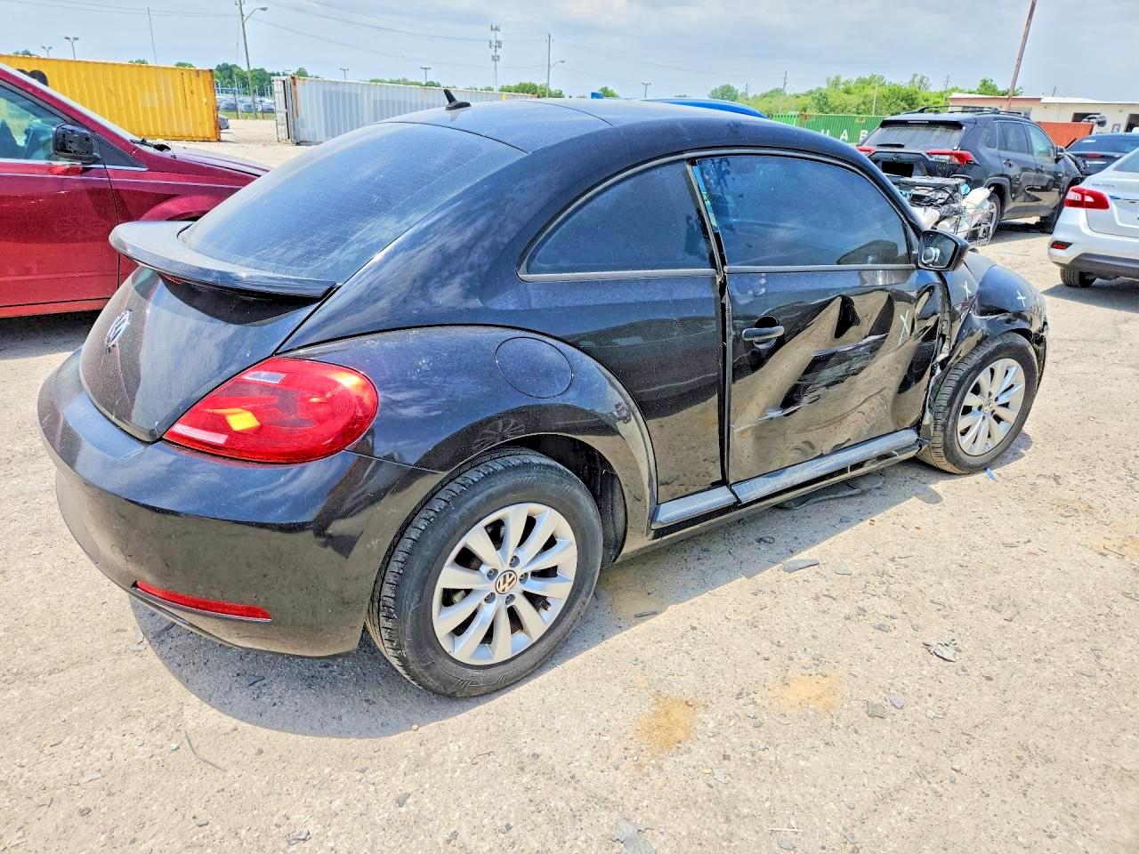 2015 Volkswagen Beetle 1.8t Black vin: 3VWF17AT9FM629526