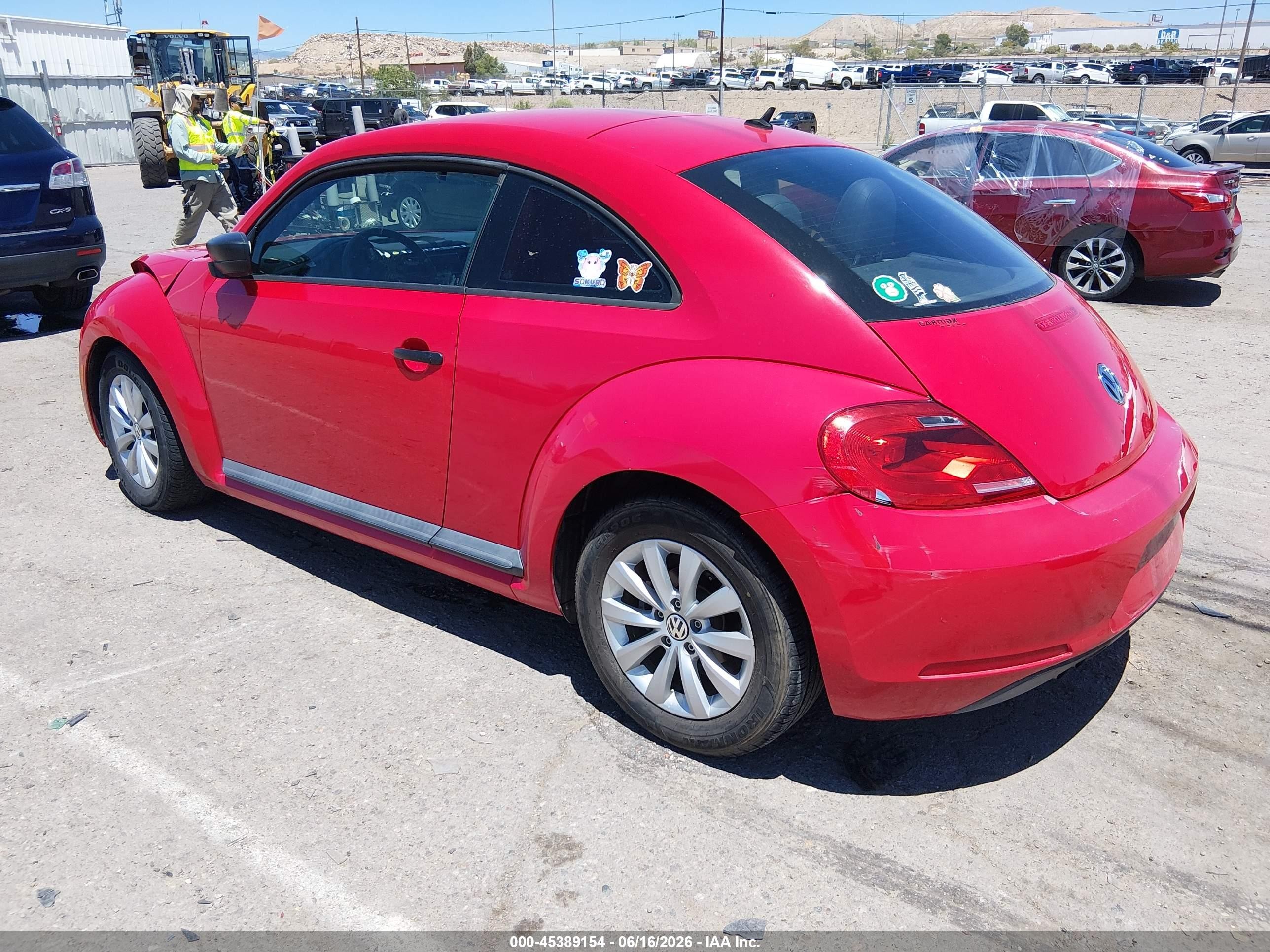 2015 Volkswagen Beetle 1.8t Fleet Edition Red vin: 3VWF17AT9FM631275