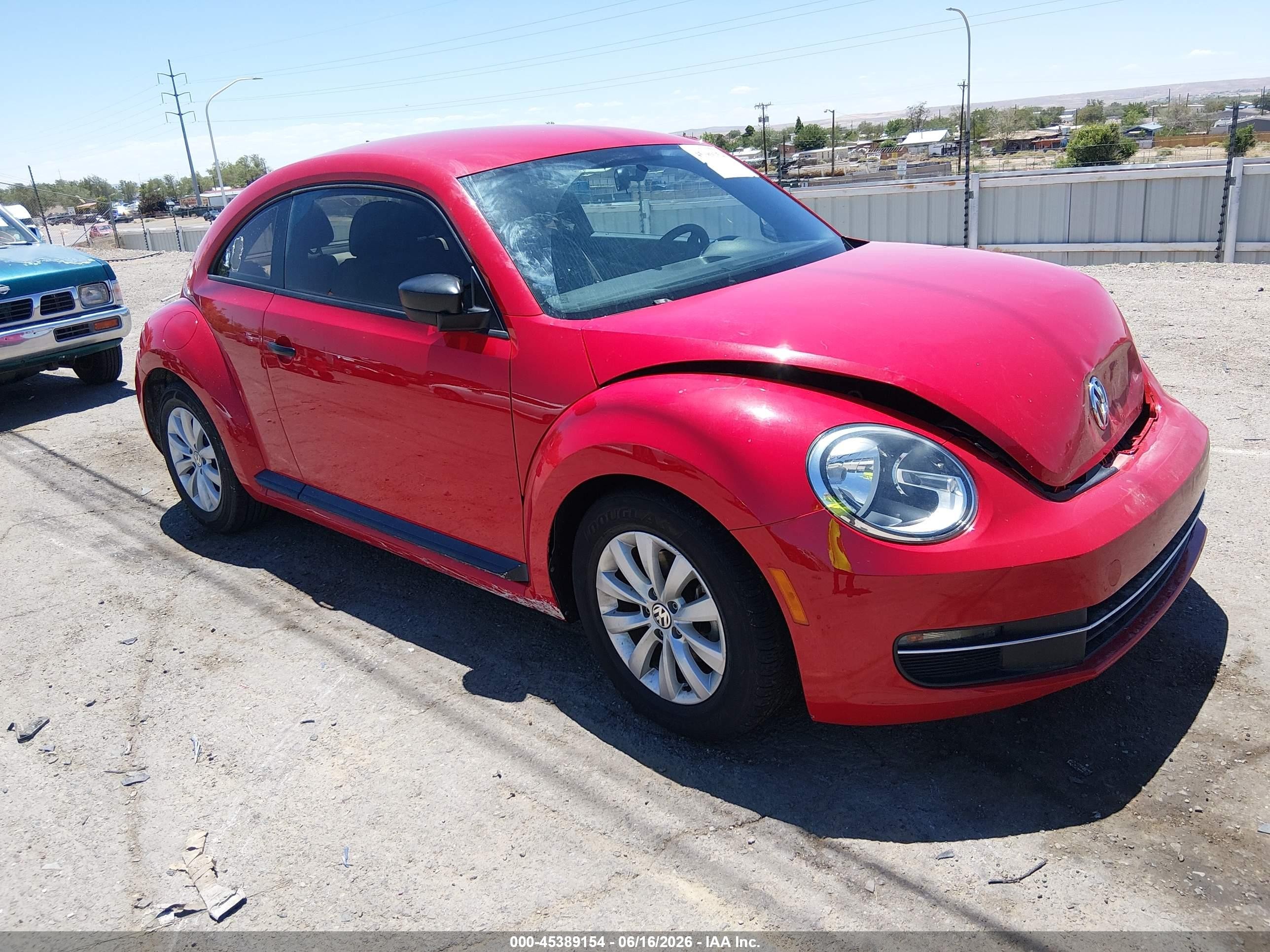2015 Volkswagen Beetle 1.8t Fleet Edition Red vin: 3VWF17AT9FM631275