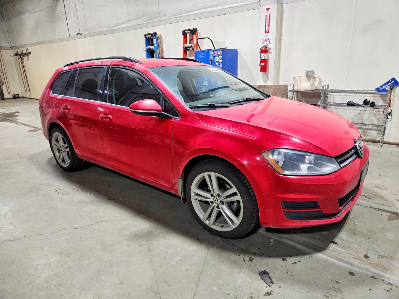 2015 Volkswagen Golf Sportwagen Tdi S Red vin: 3VWFA7AU0FM514712