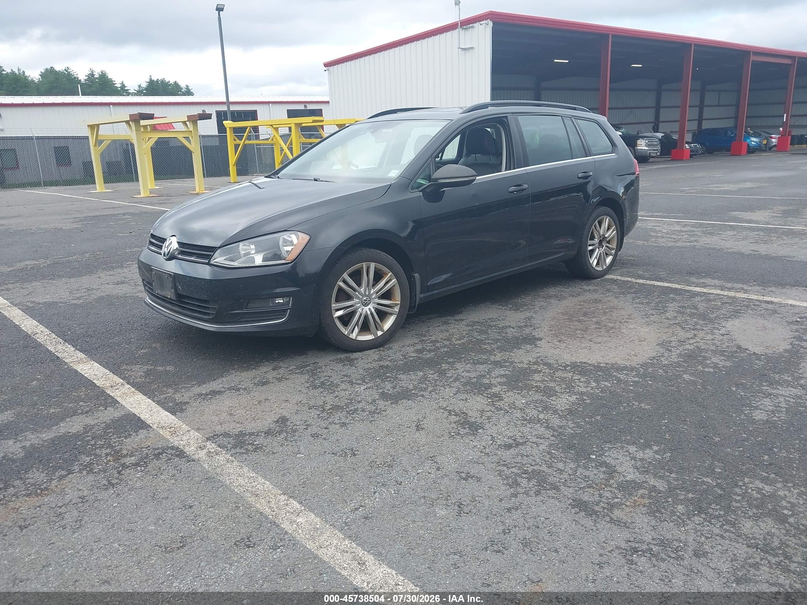 2015 Volkswagen Golf Sportwagen Tdi Se 4-door Черный vin: 3VWFA7AU1FM518123