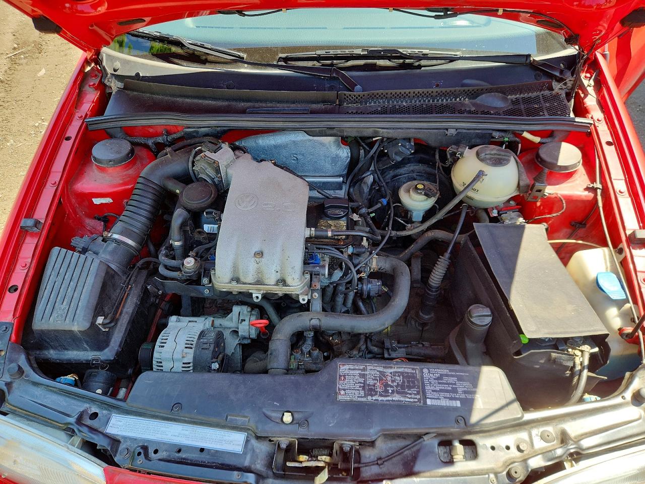 1996 Volkswagen Golf Gl Red vin: 3VWFA81H1TM044453