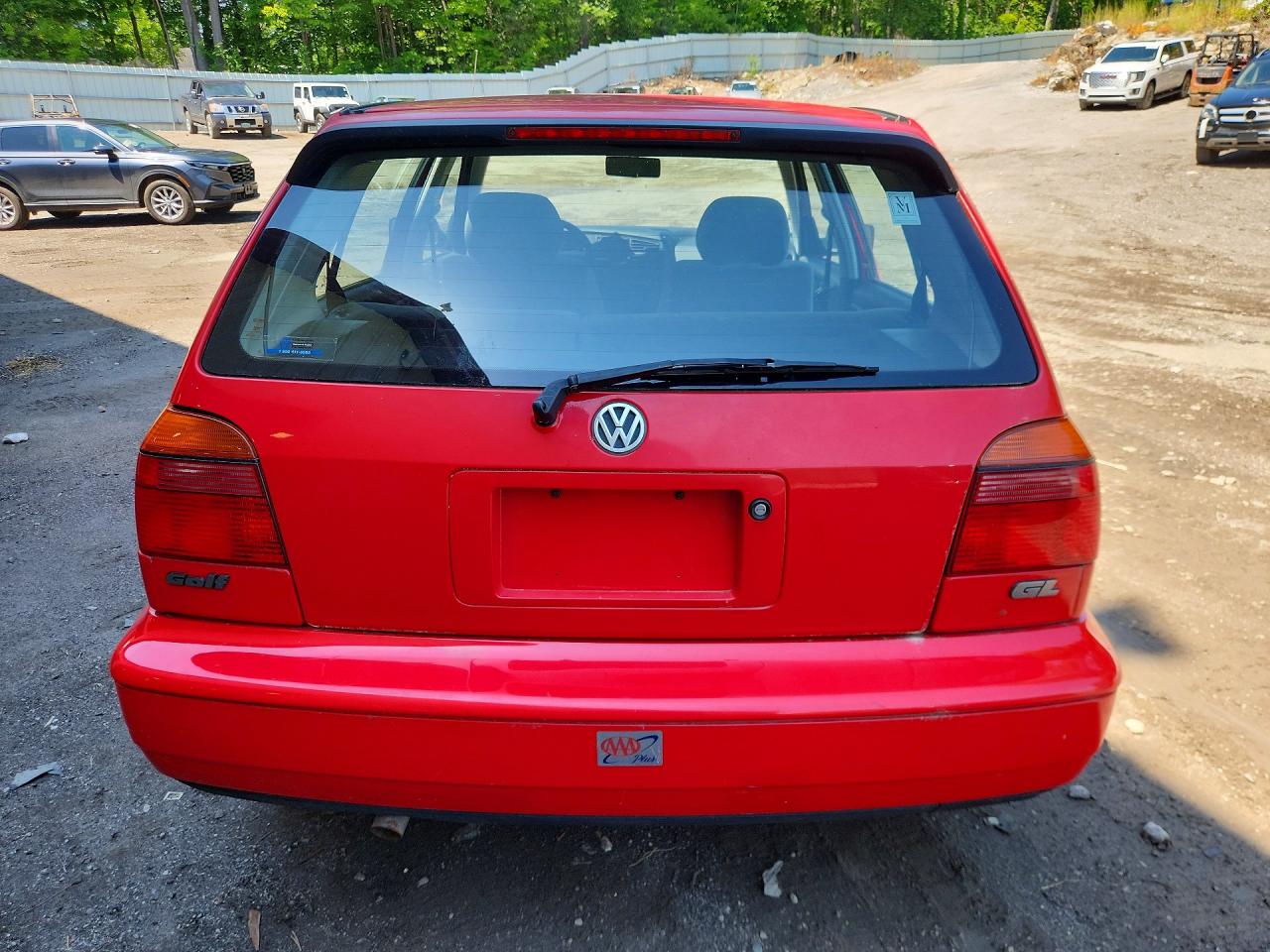 1996 Volkswagen Golf Gl Red vin: 3VWFA81H1TM044453