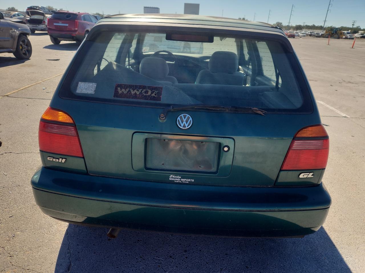 1997 Volkswagen Golf Gl Green vin: 3VWFA81H1VM040504