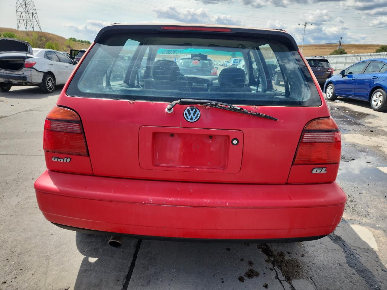 1996 Volkswagen Golf Gl Red vin: 3VWFA81H3TM101400