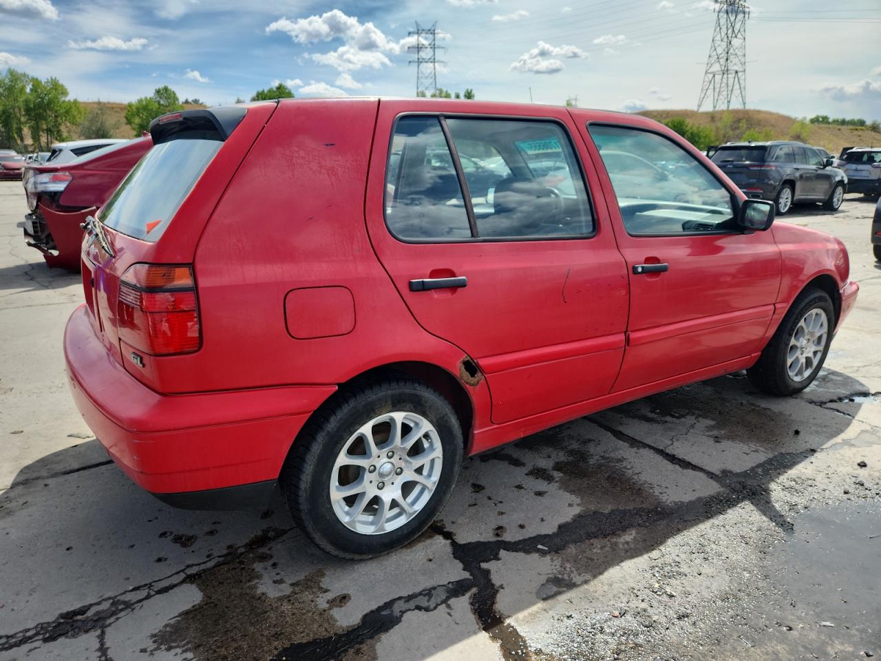 1996 Volkswagen Golf Gl Red vin: 3VWFA81H3TM101400