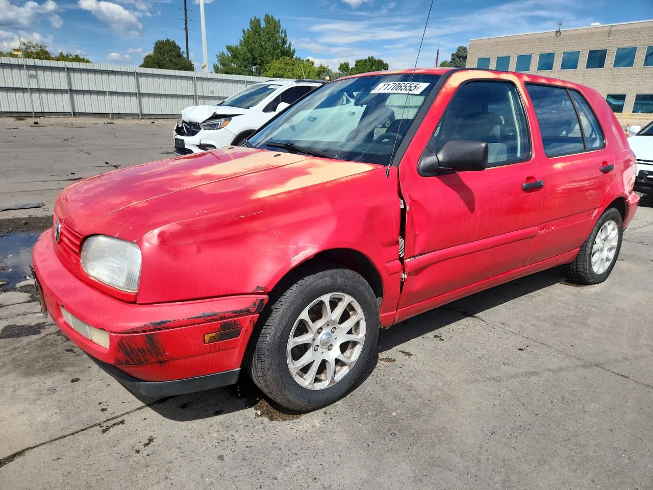 1996 Volkswagen Golf Gl Red vin: 3VWFA81H3TM101400