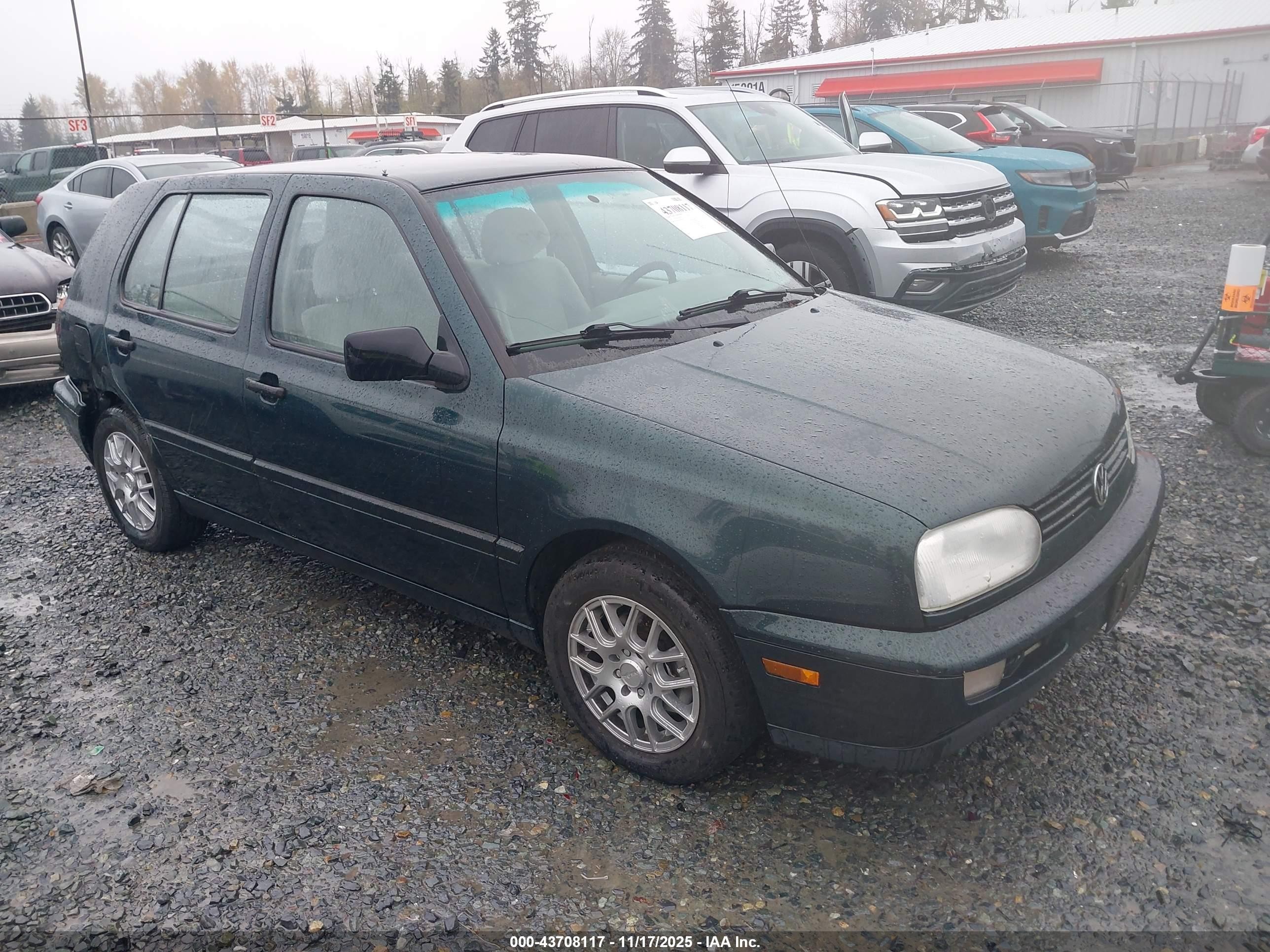 1998 Volkswagen Golf Gl Green vin: 3VWFA81H3WM140539