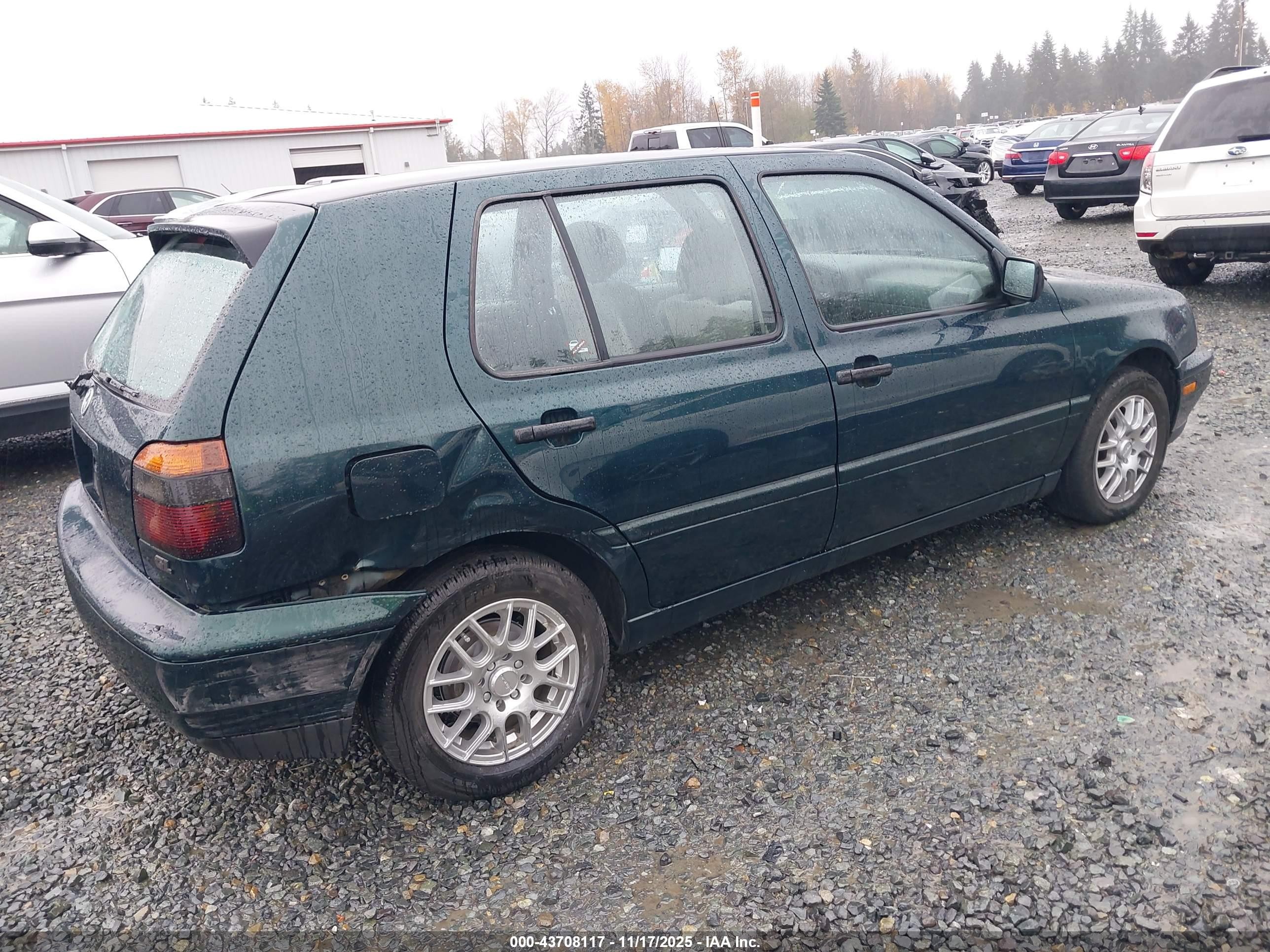 1998 Volkswagen Golf Gl Green vin: 3VWFA81H3WM140539