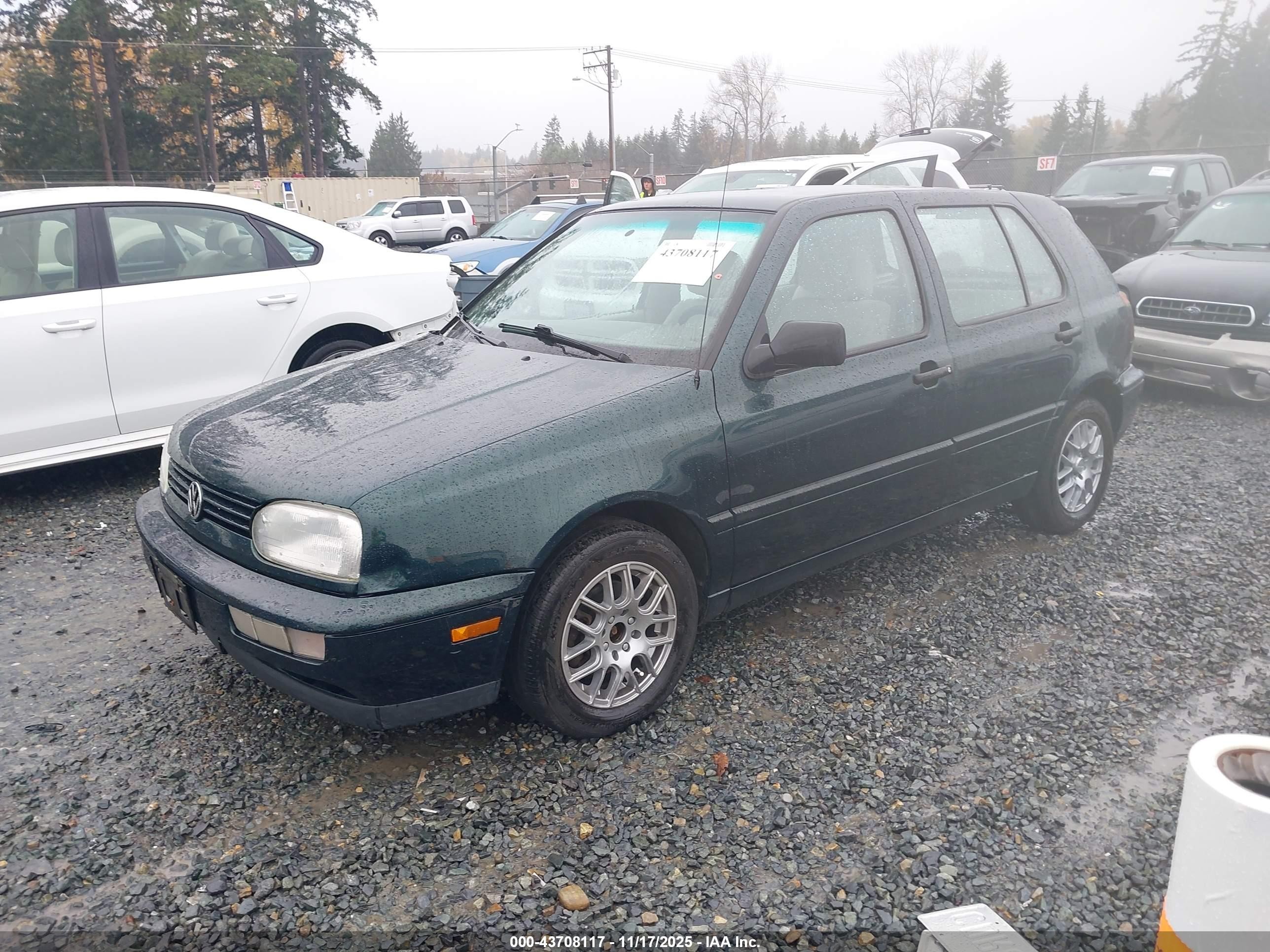 1998 Volkswagen Golf Gl Green vin: 3VWFA81H3WM140539