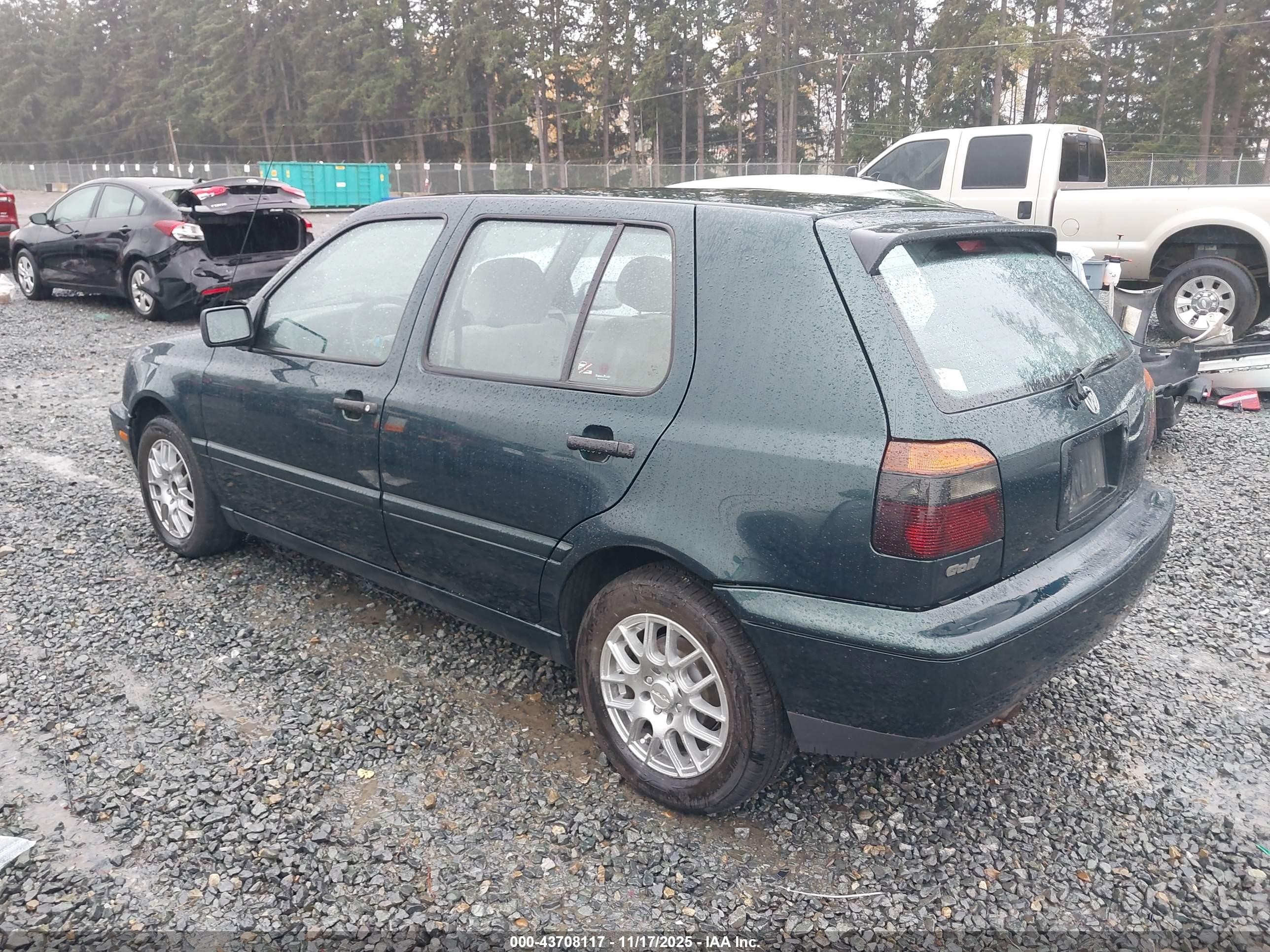 1998 Volkswagen Golf Gl Green vin: 3VWFA81H3WM140539