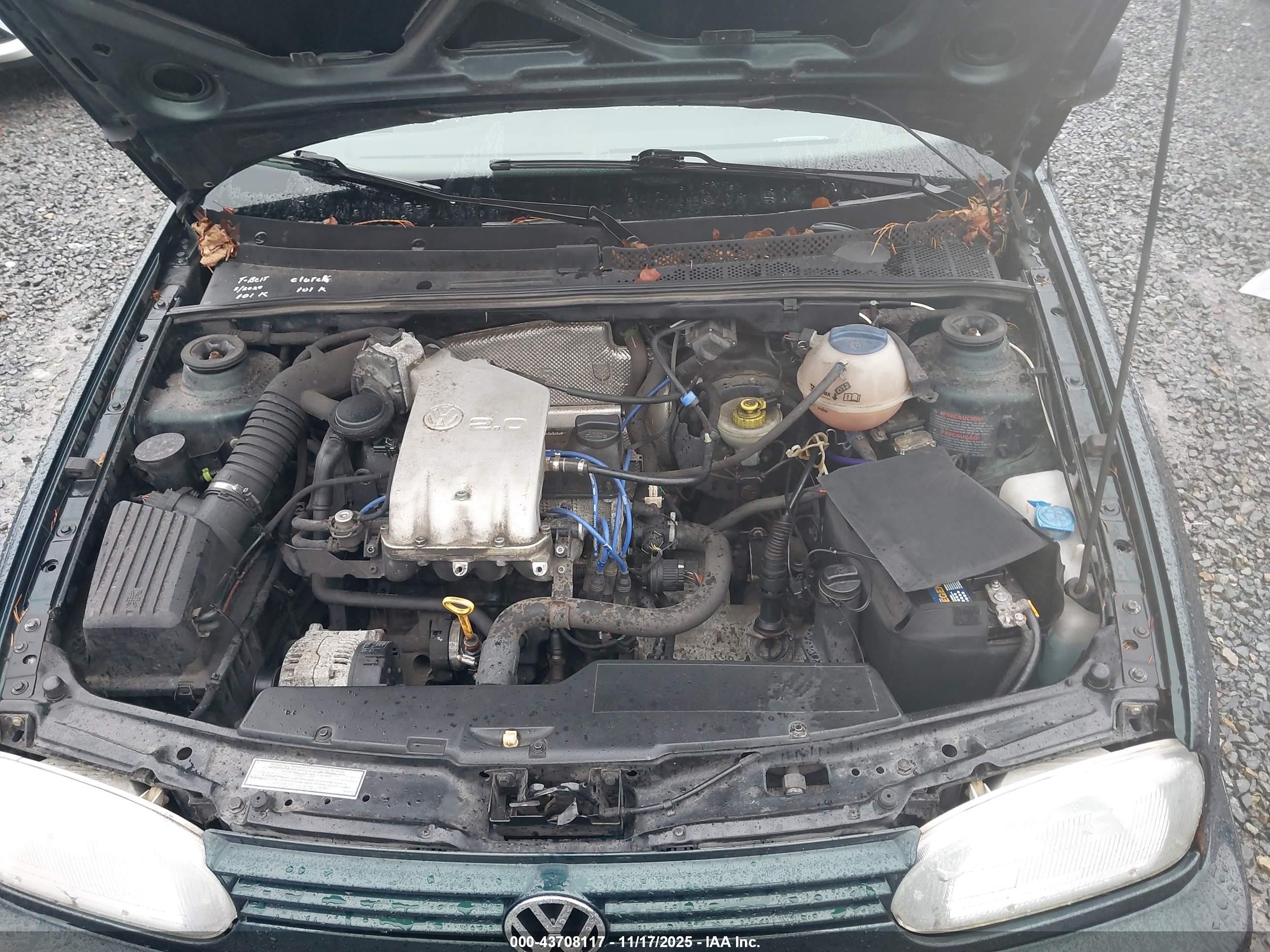 1998 Volkswagen Golf Gl Green vin: 3VWFA81H3WM140539