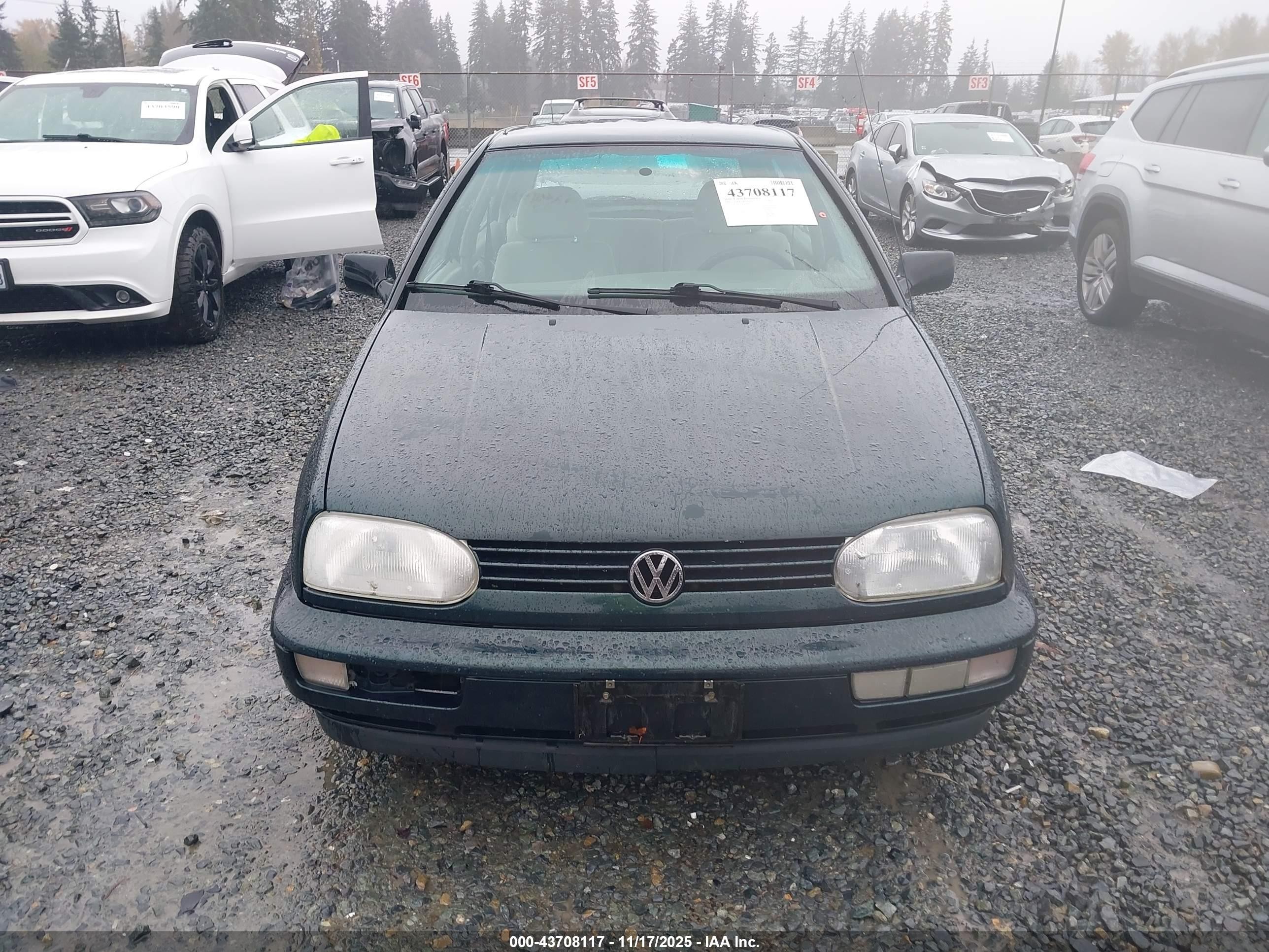 1998 Volkswagen Golf Gl Green vin: 3VWFA81H3WM140539