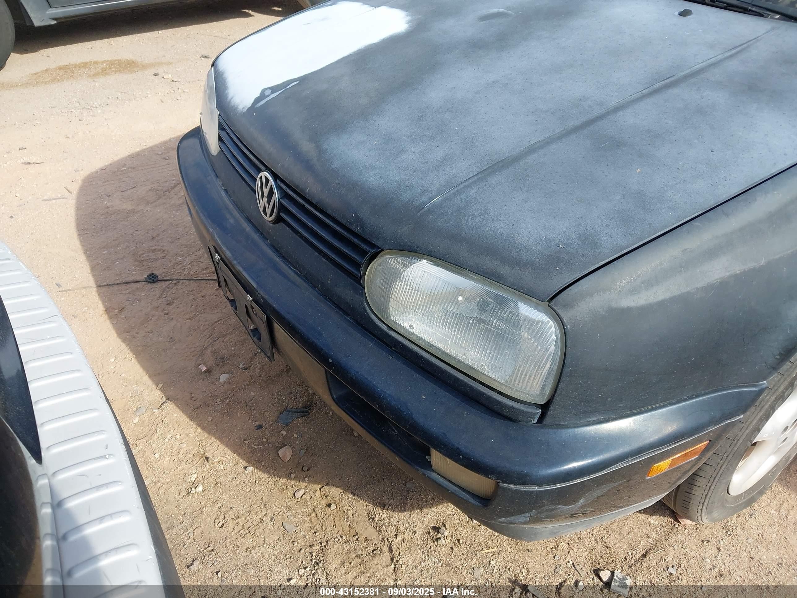 1997 Volkswagen Golf Gl Black vin: 3VWFA81H4VM021493