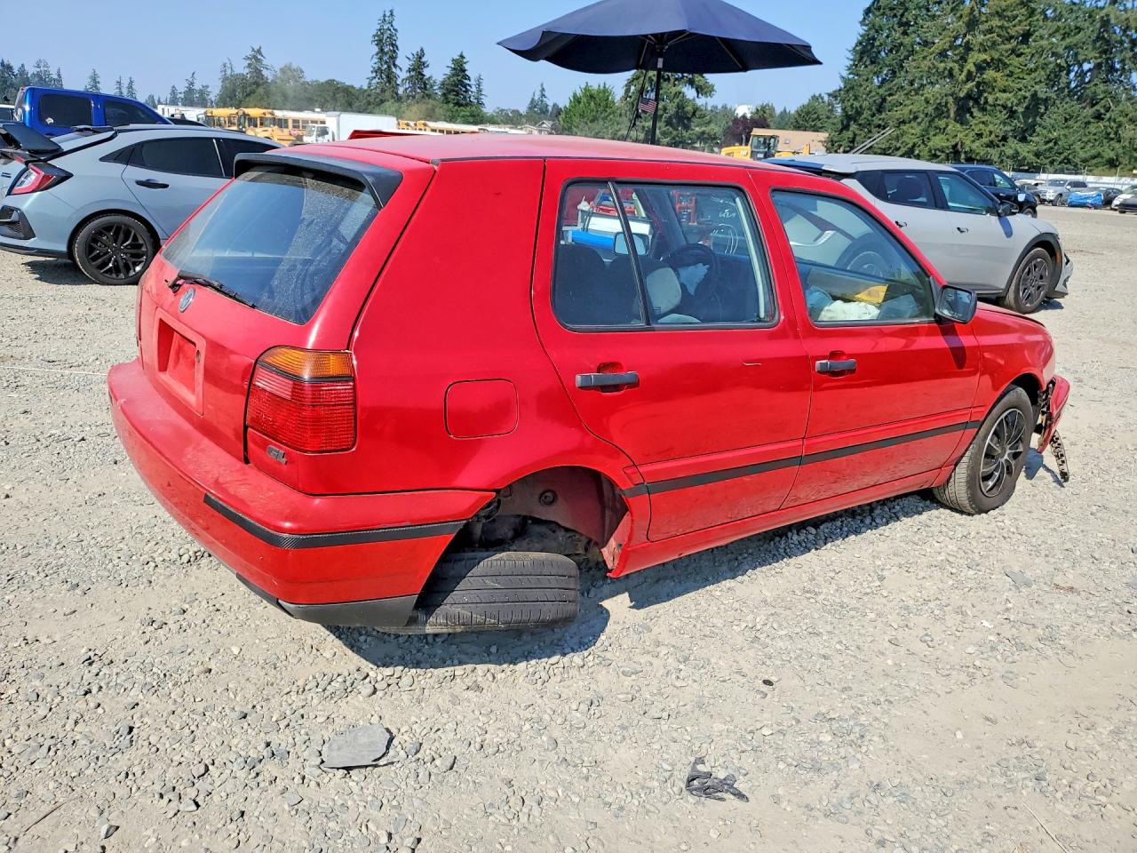 1998 Volkswagen Golf Gl Красный vin: 3VWFA81H6WM219087