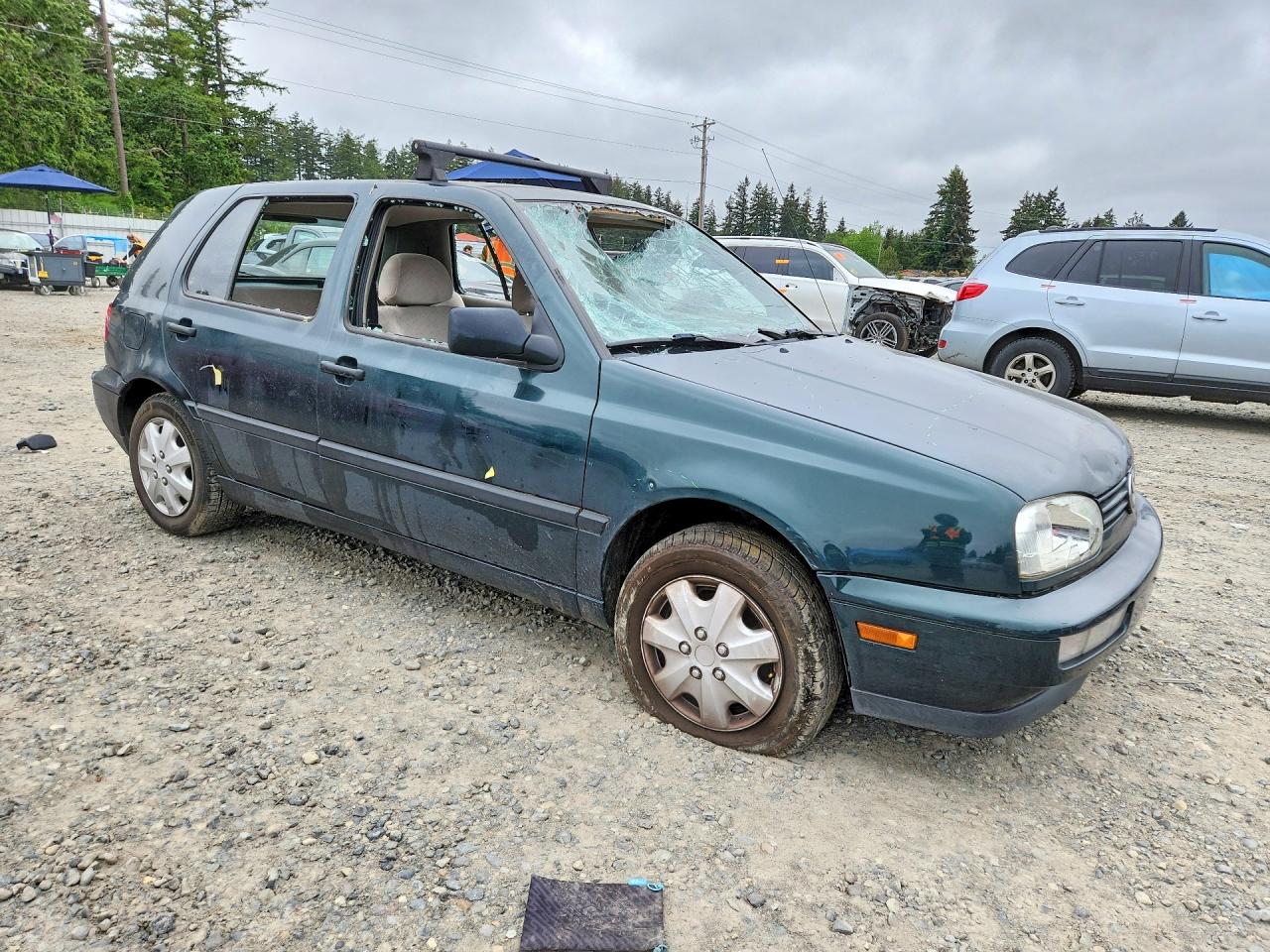 1998 Volkswagen Golf Gl Green vin: 3VWFA81H7WM106085