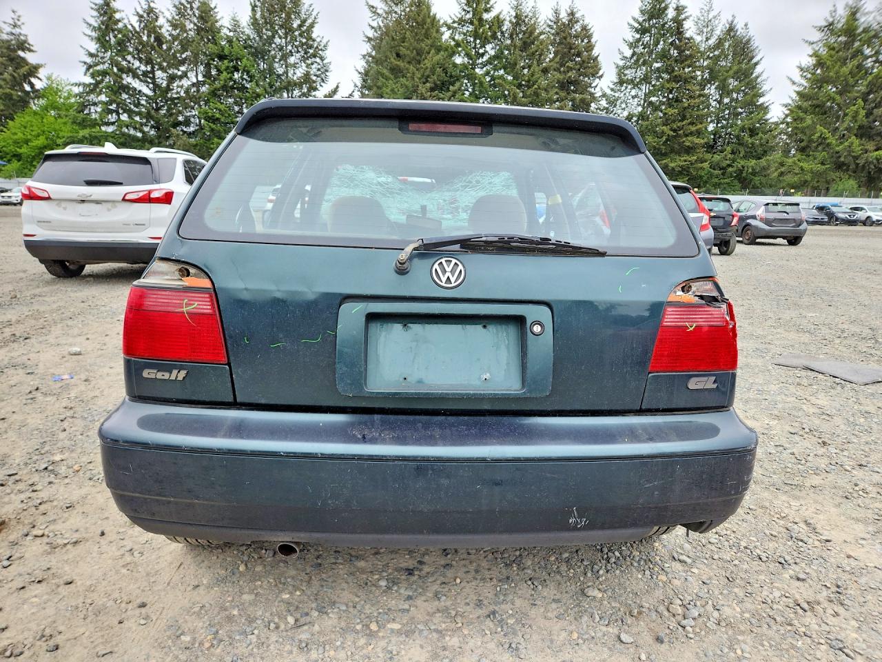 1998 Volkswagen Golf Gl Green vin: 3VWFA81H7WM106085