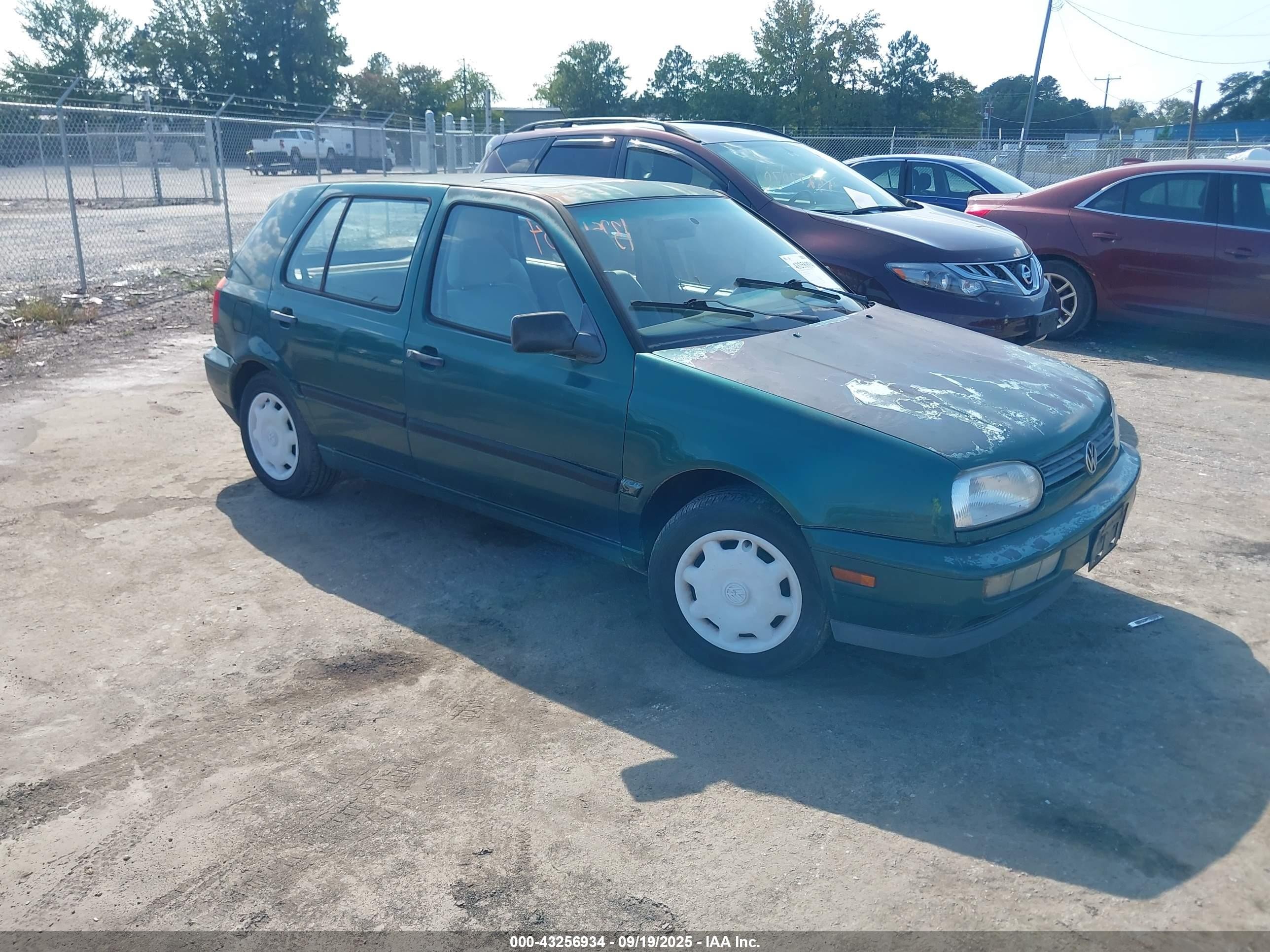 1997 Volkswagen Golf Gl Green vin: 3VWFA81H8VM009069