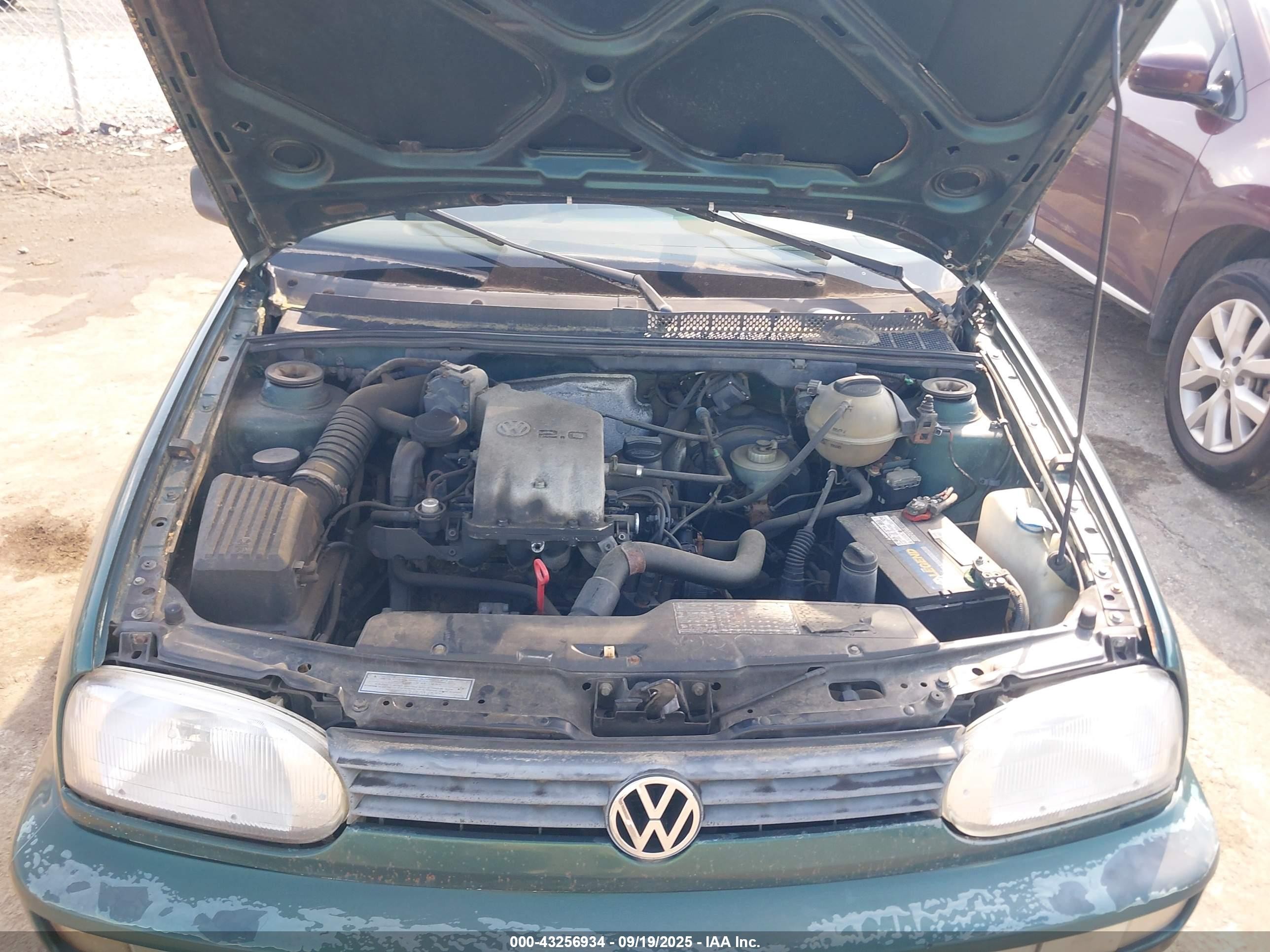 1997 Volkswagen Golf Gl Green vin: 3VWFA81H8VM009069